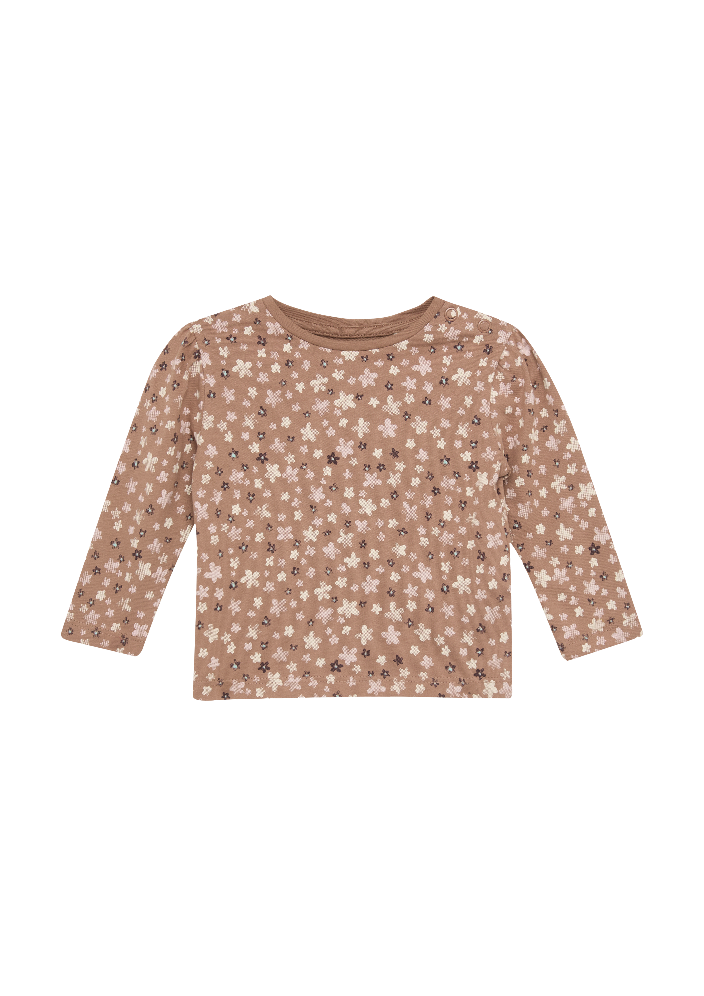 s.Oliver - Longsleeve mit floralem All-over-Print, Babys, rot