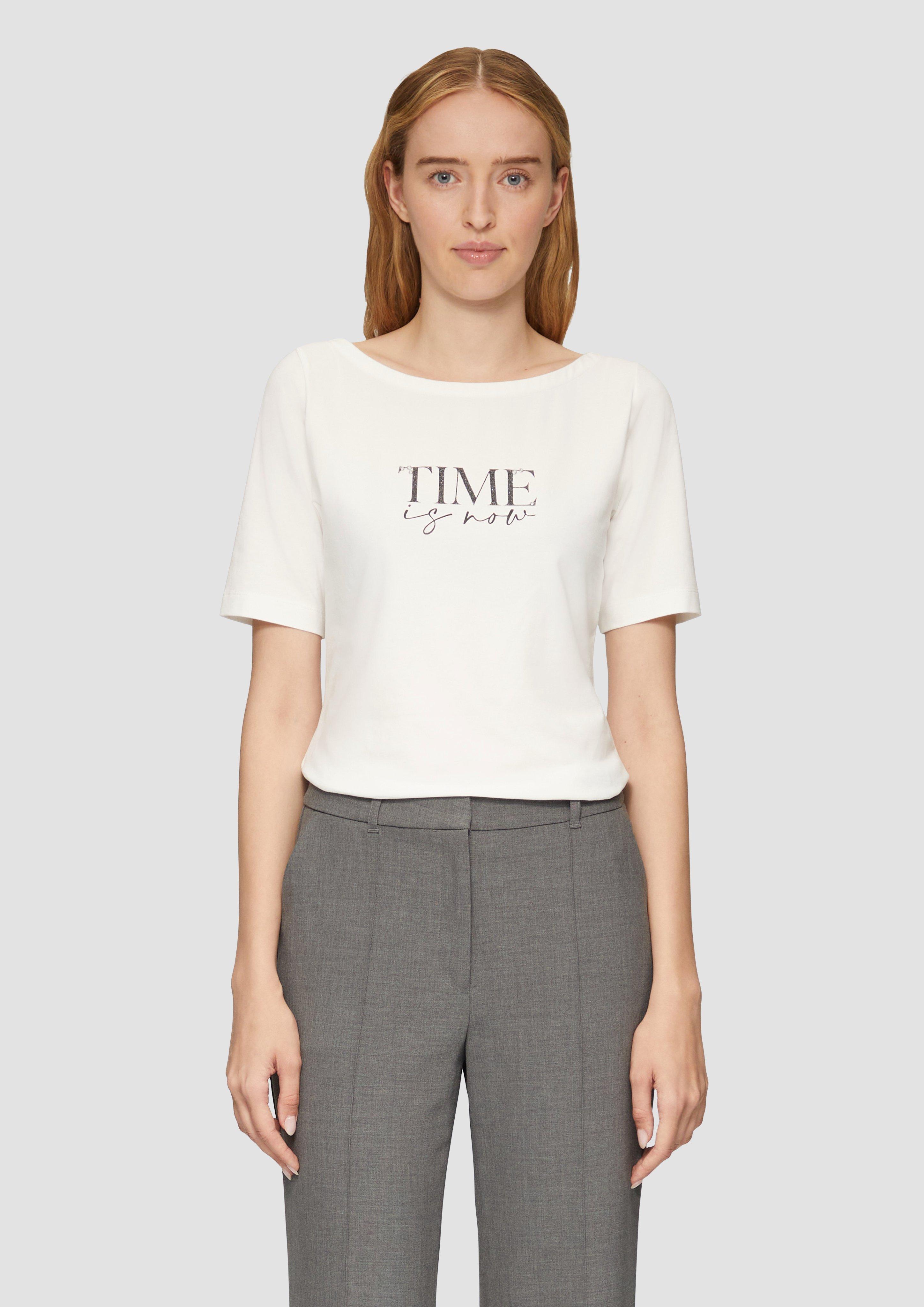 S.Oliver T-Shirt mit Statement-Print