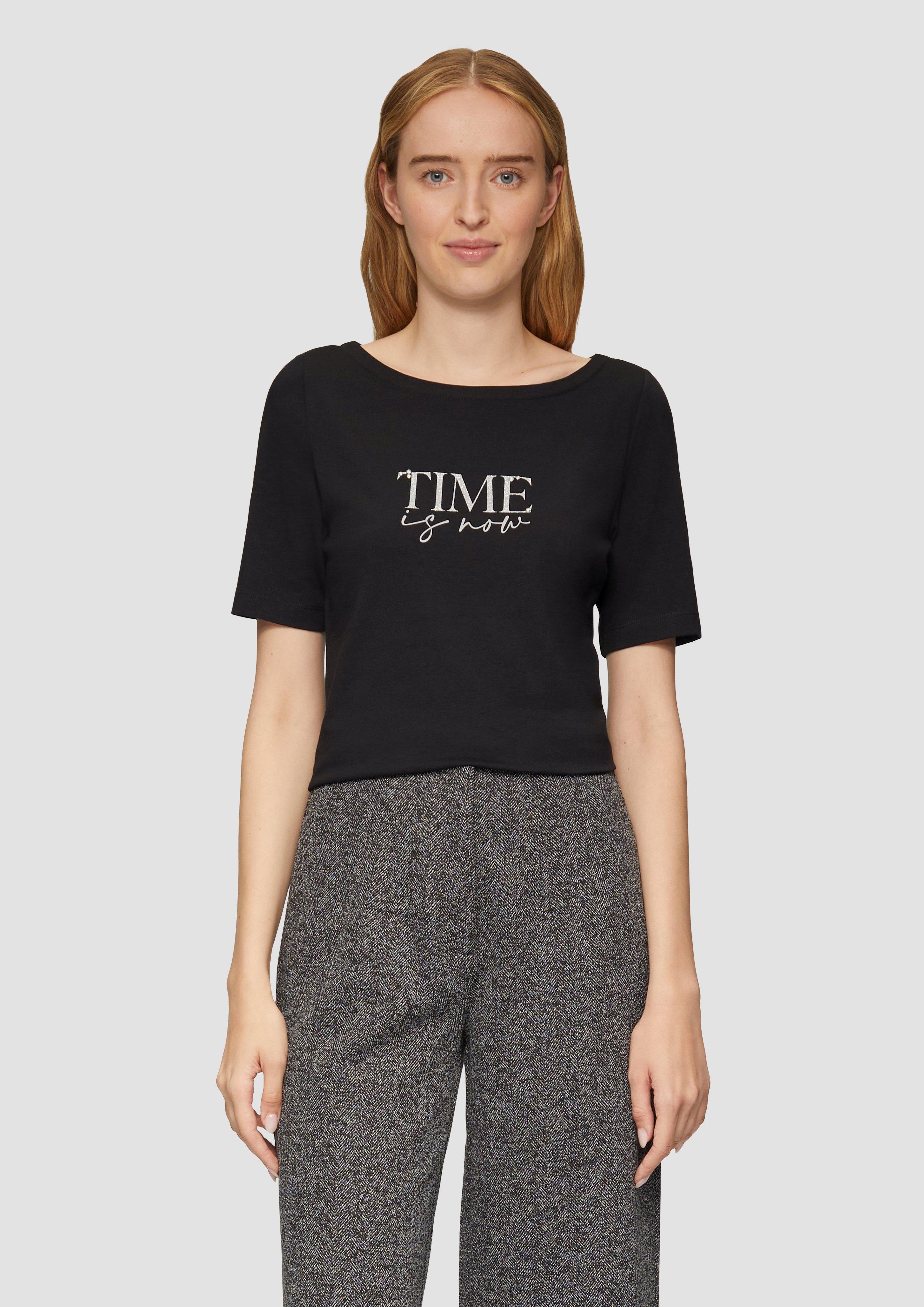 S.Oliver T-Shirt mit Statement-Print