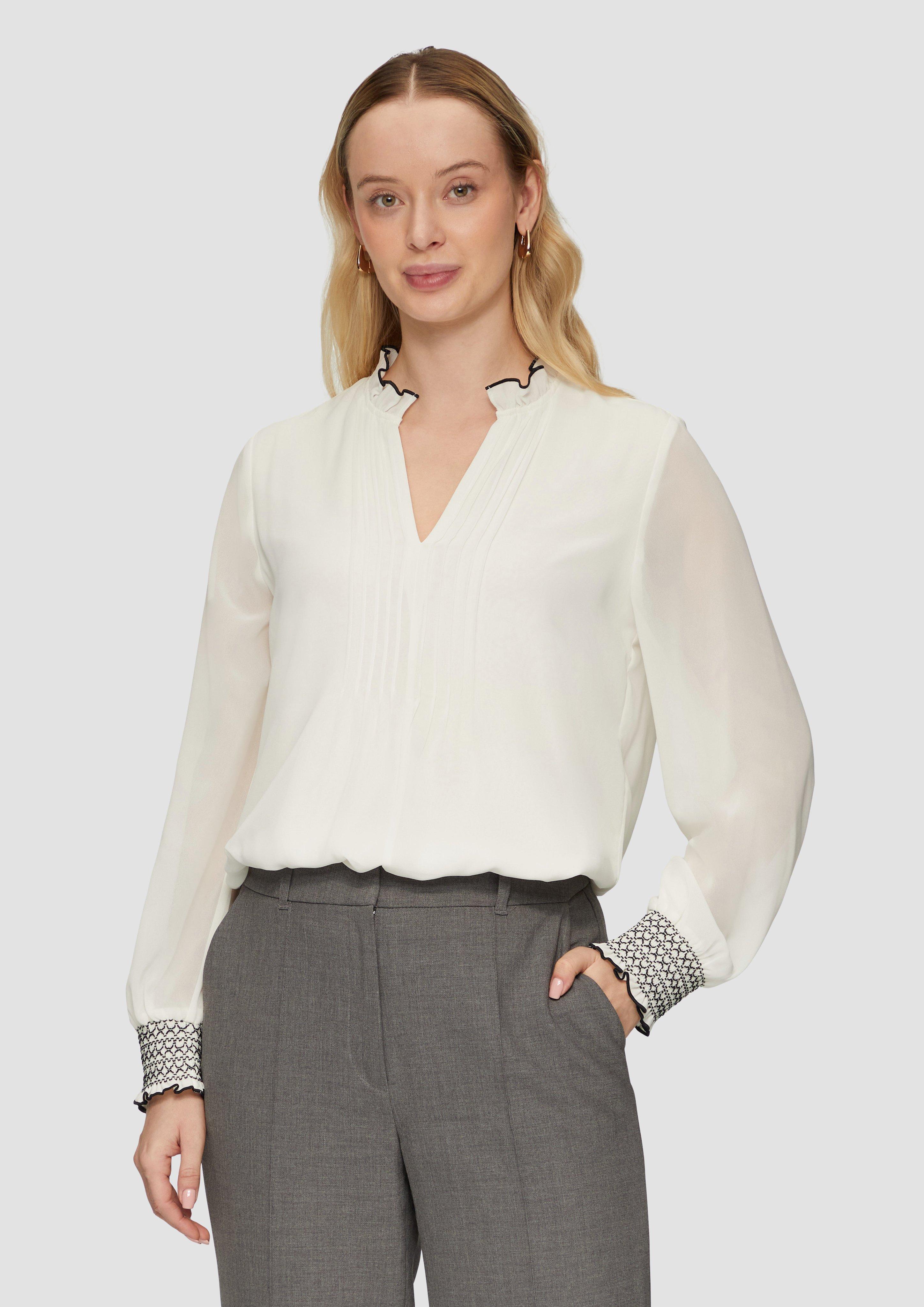 S.Oliver Elegante Bluse mit Tunika-Ausschnitt