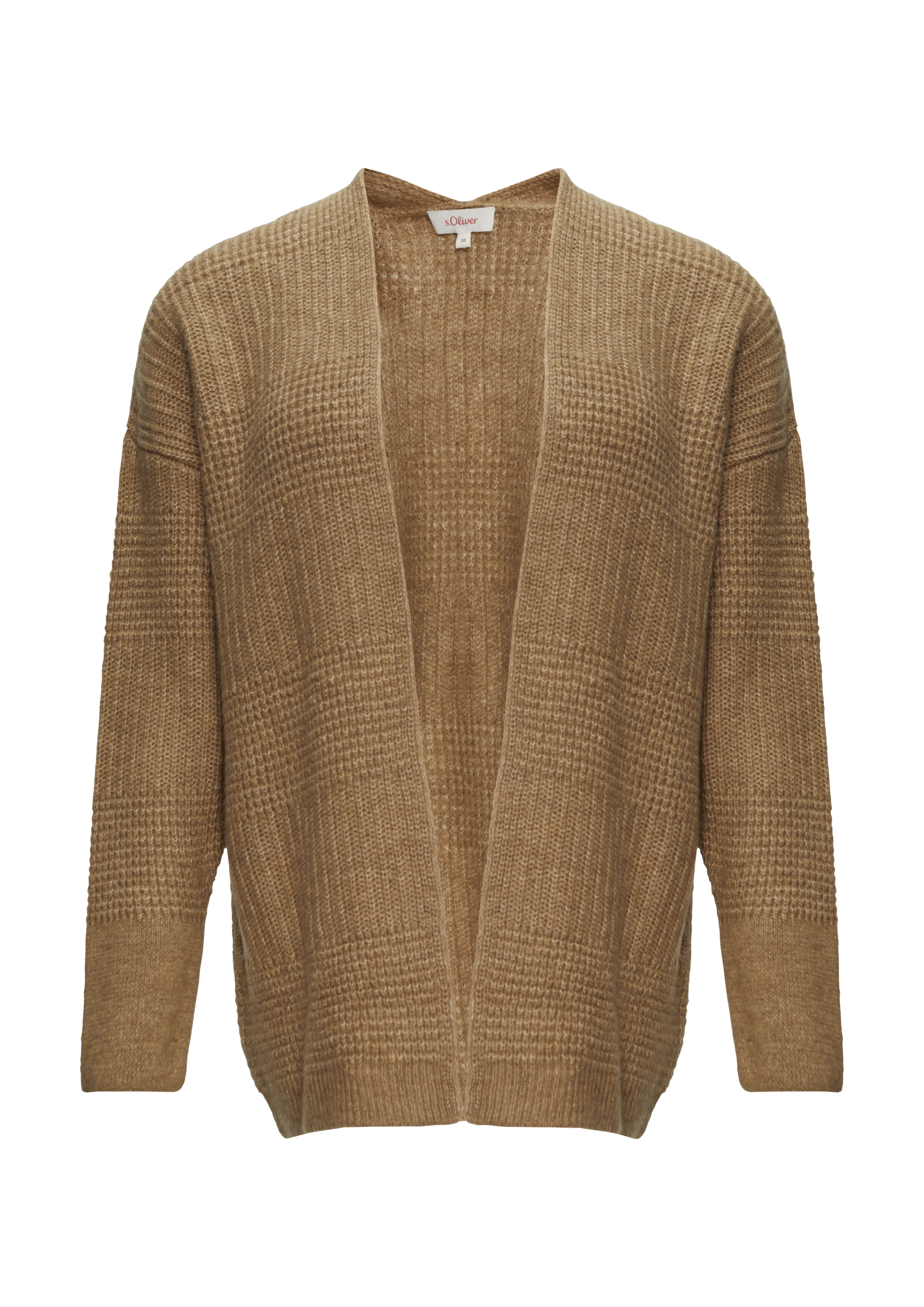 Flauschige Strickjacke in Oversize Braun