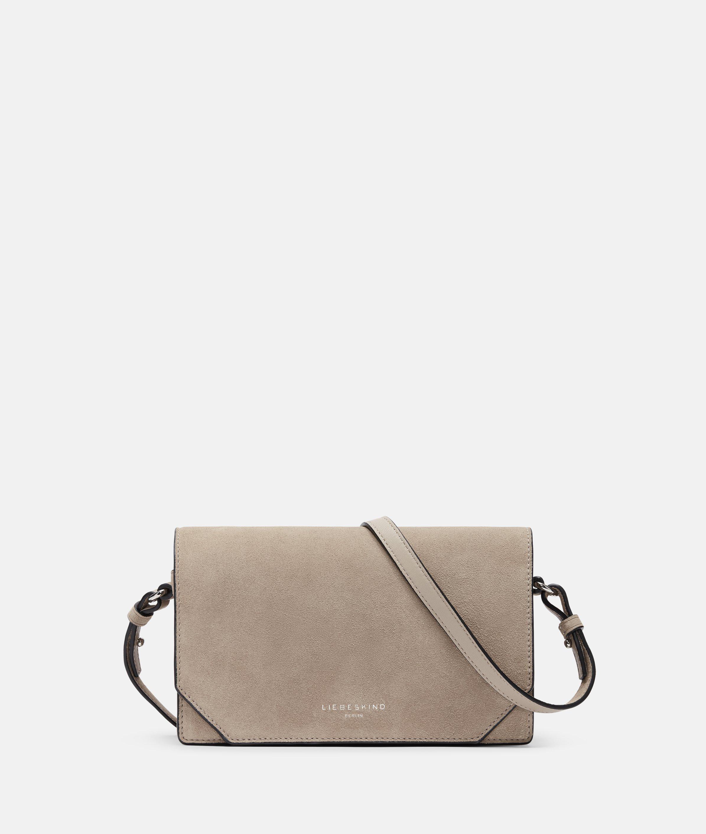 Liebeskind Berlin - Crossbody-Bag aus softem Veloursleder -  Beige