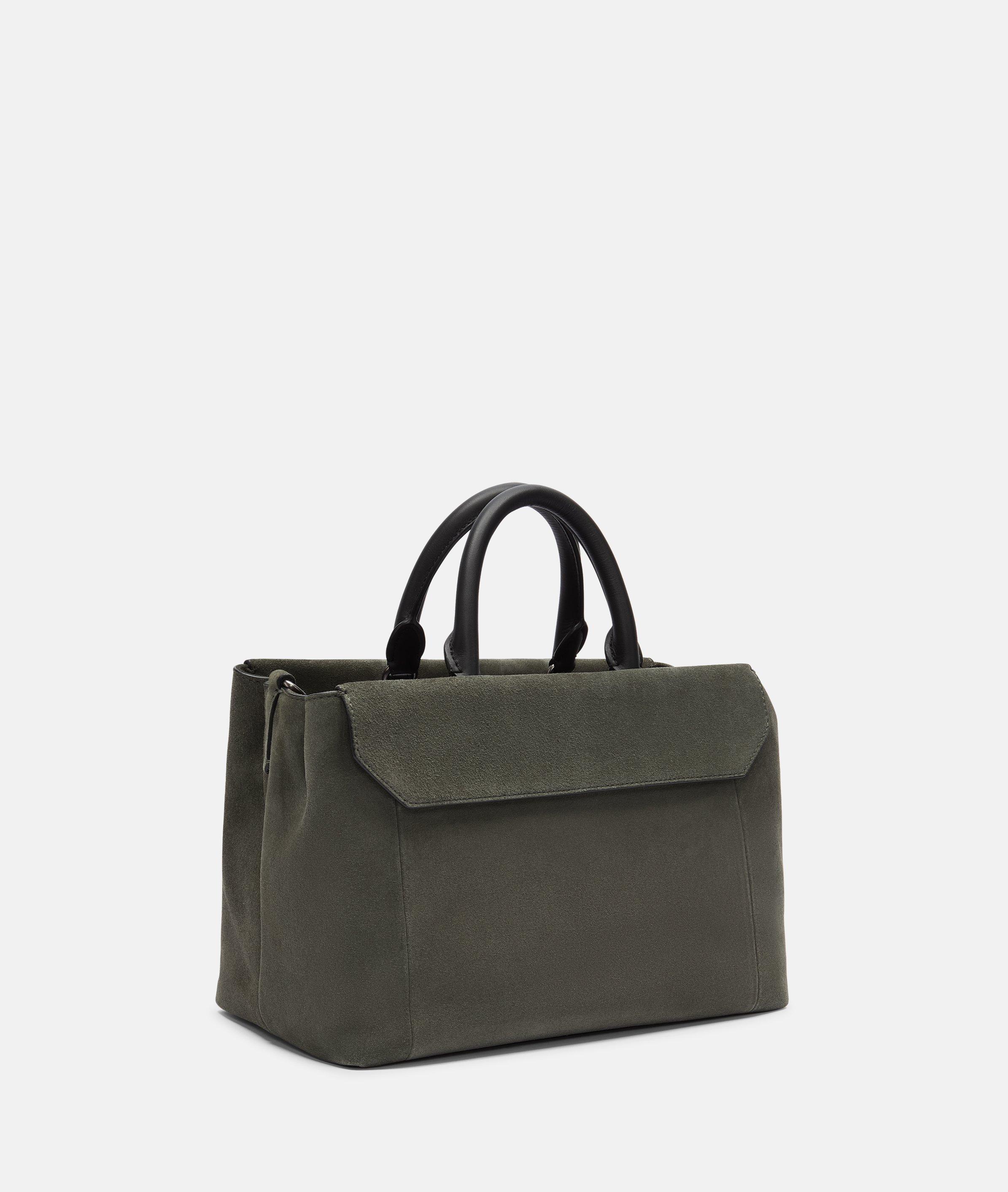 Thumbnail - Liebeskind Berlin - Geräumige Handtasche aus Veloursleder -  Grün