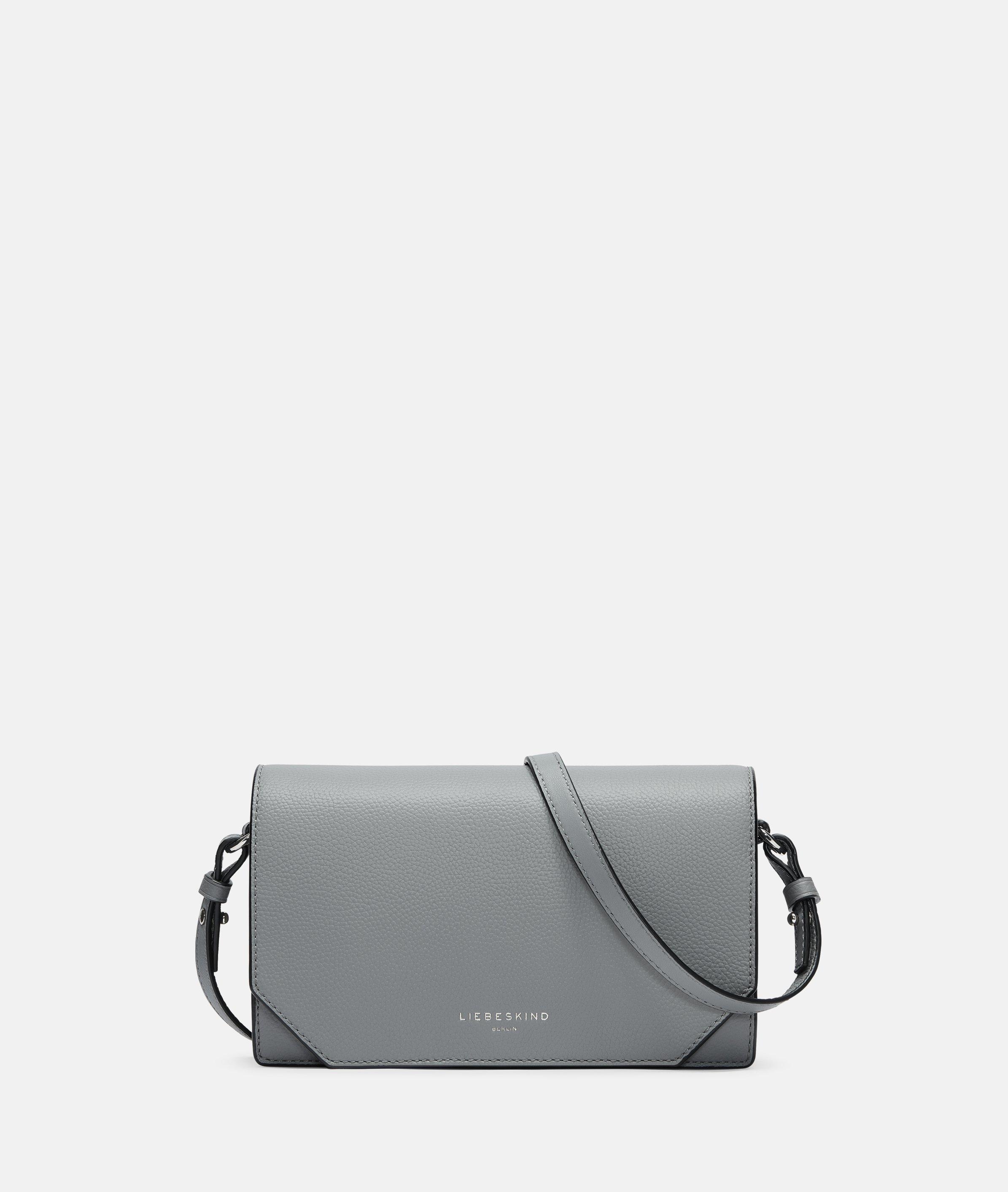 Liebeskind Berlin - Crossbody-Bag aus festem Leder -  grau