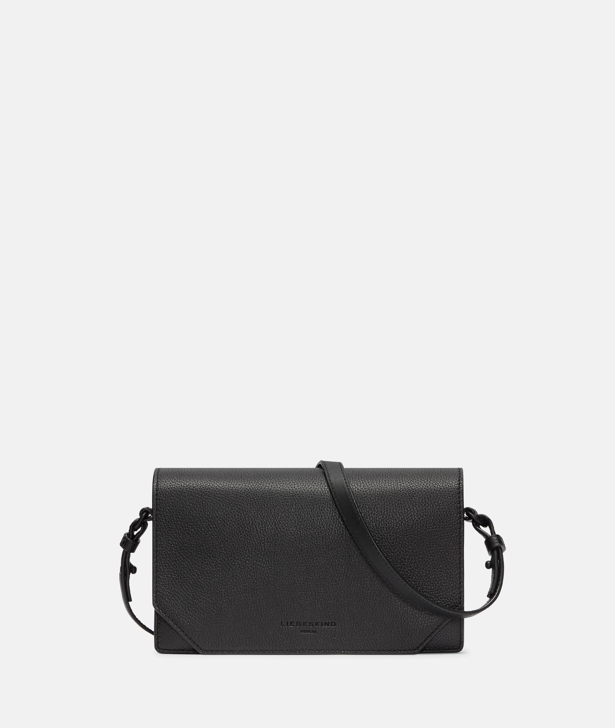 Liebeskind Berlin - Crossbody-Bag aus festem Leder -  schwarz