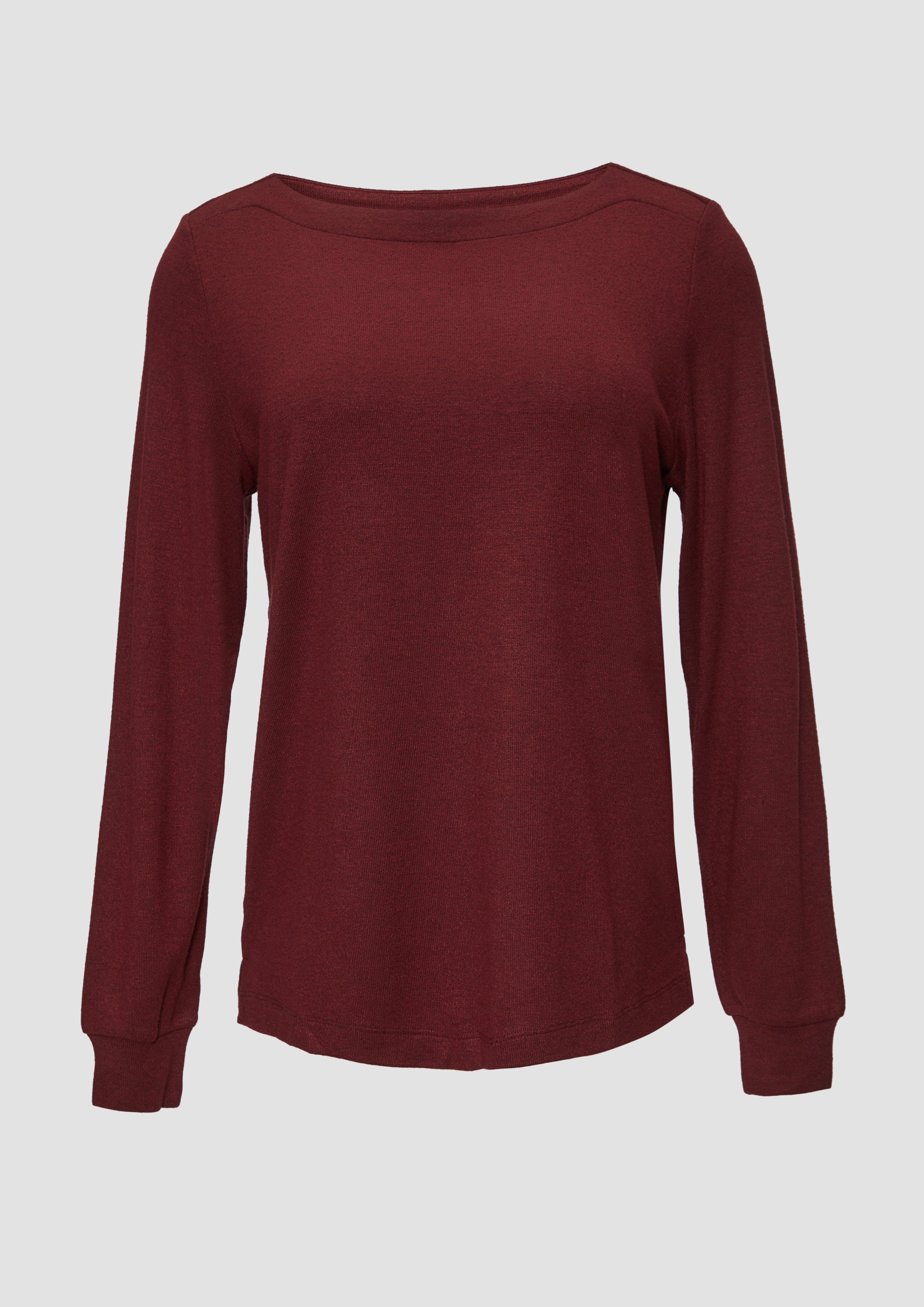 s.Oliver - Weiches Longsleeve aus Jerseystrick, Damen, rot