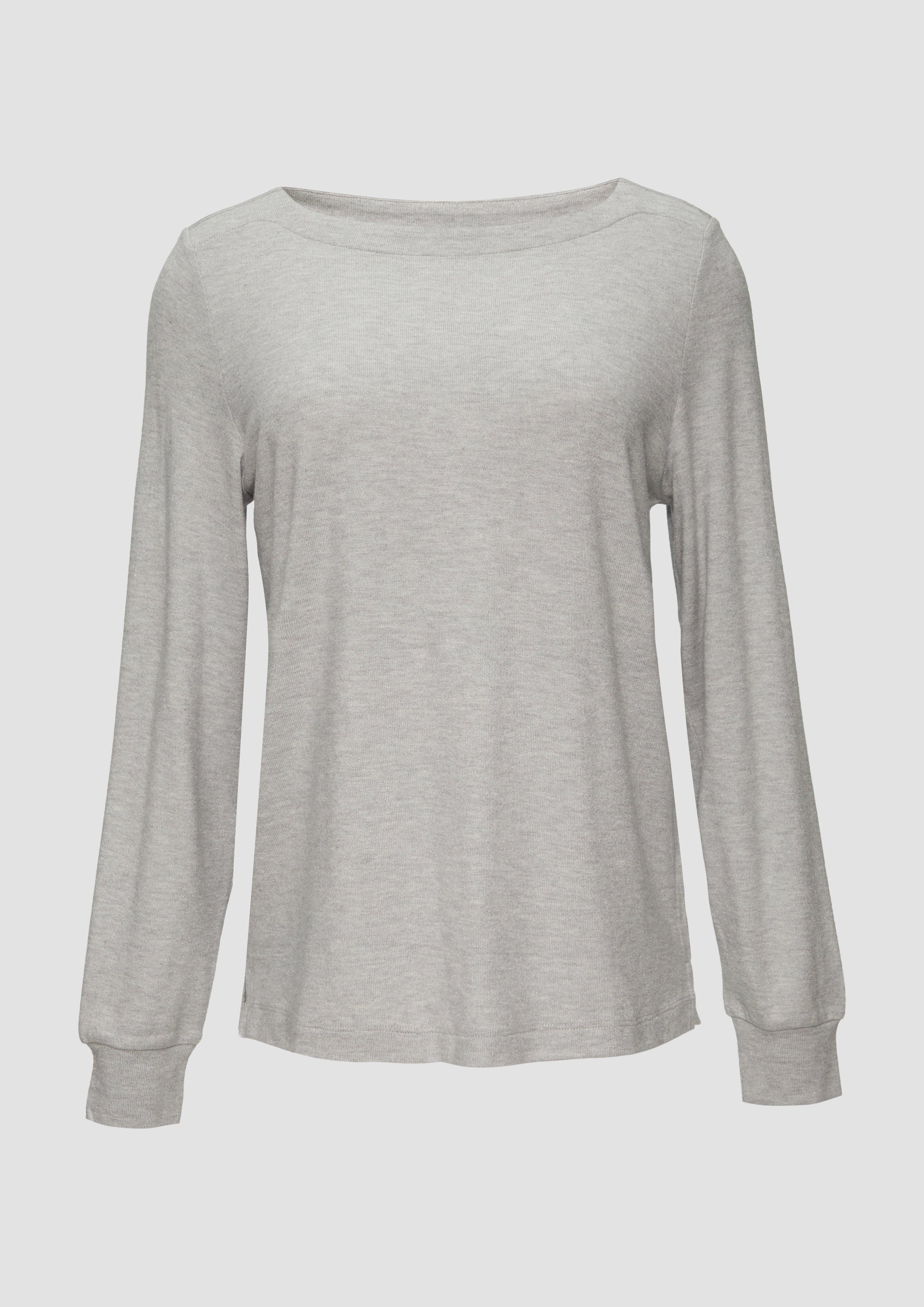 s.Oliver - Weiches Longsleeve aus Jerseystrick, Damen, grau