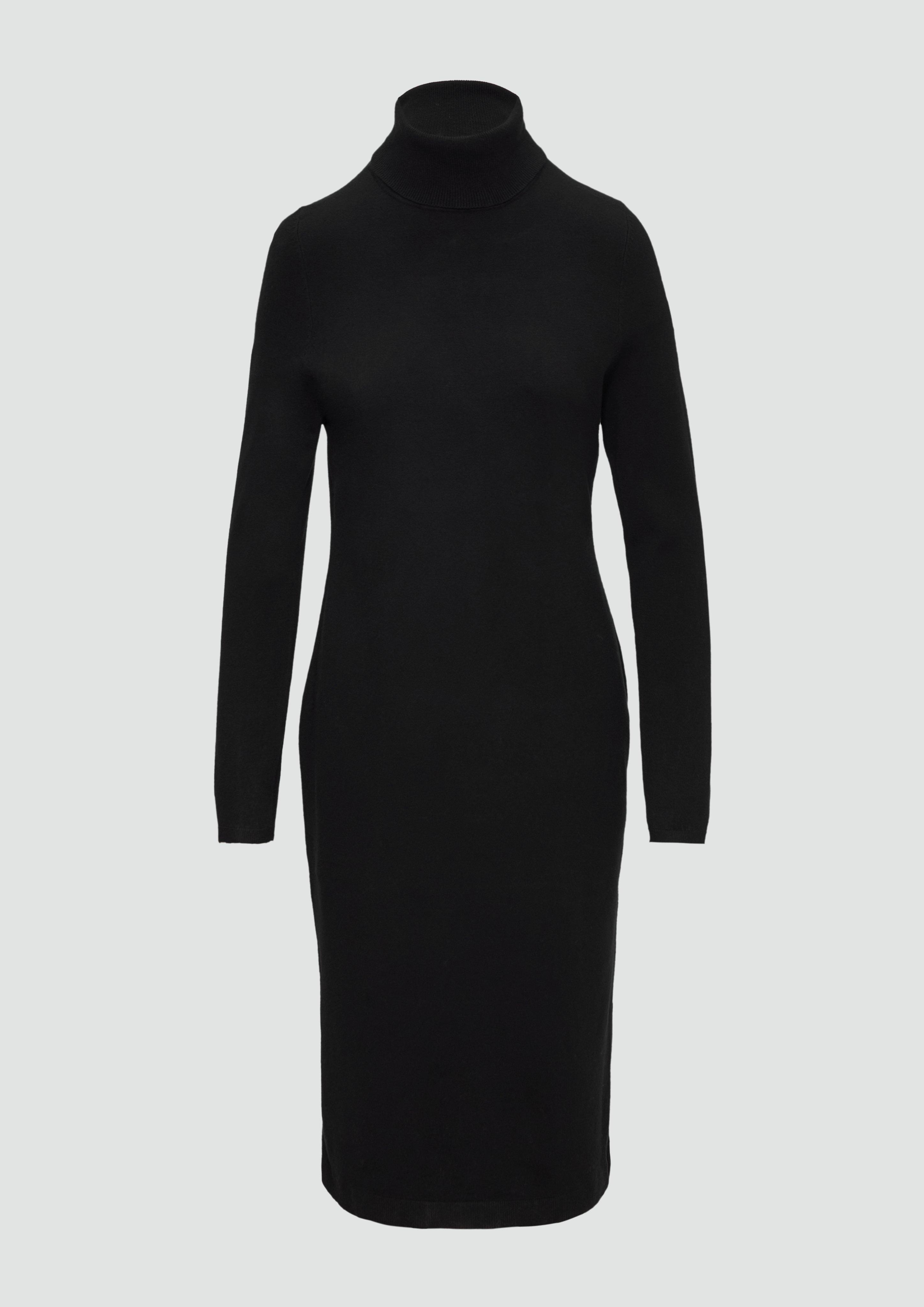 s.Oliver - Strickkleid im Viskosemix, Damen, schwarz