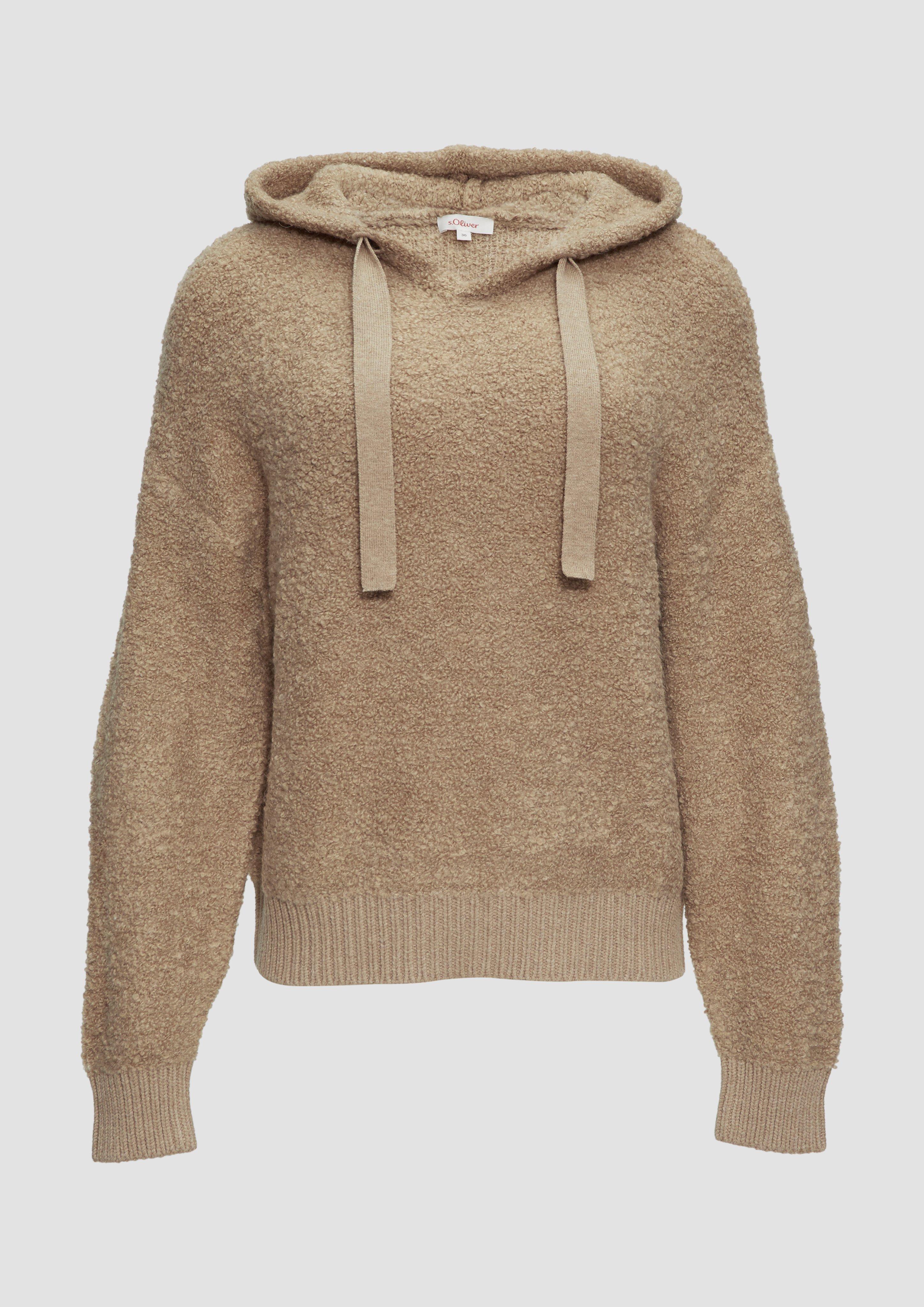 s.Oliver - Strickpullover aus Teddy-Bouclé, Damen, braun