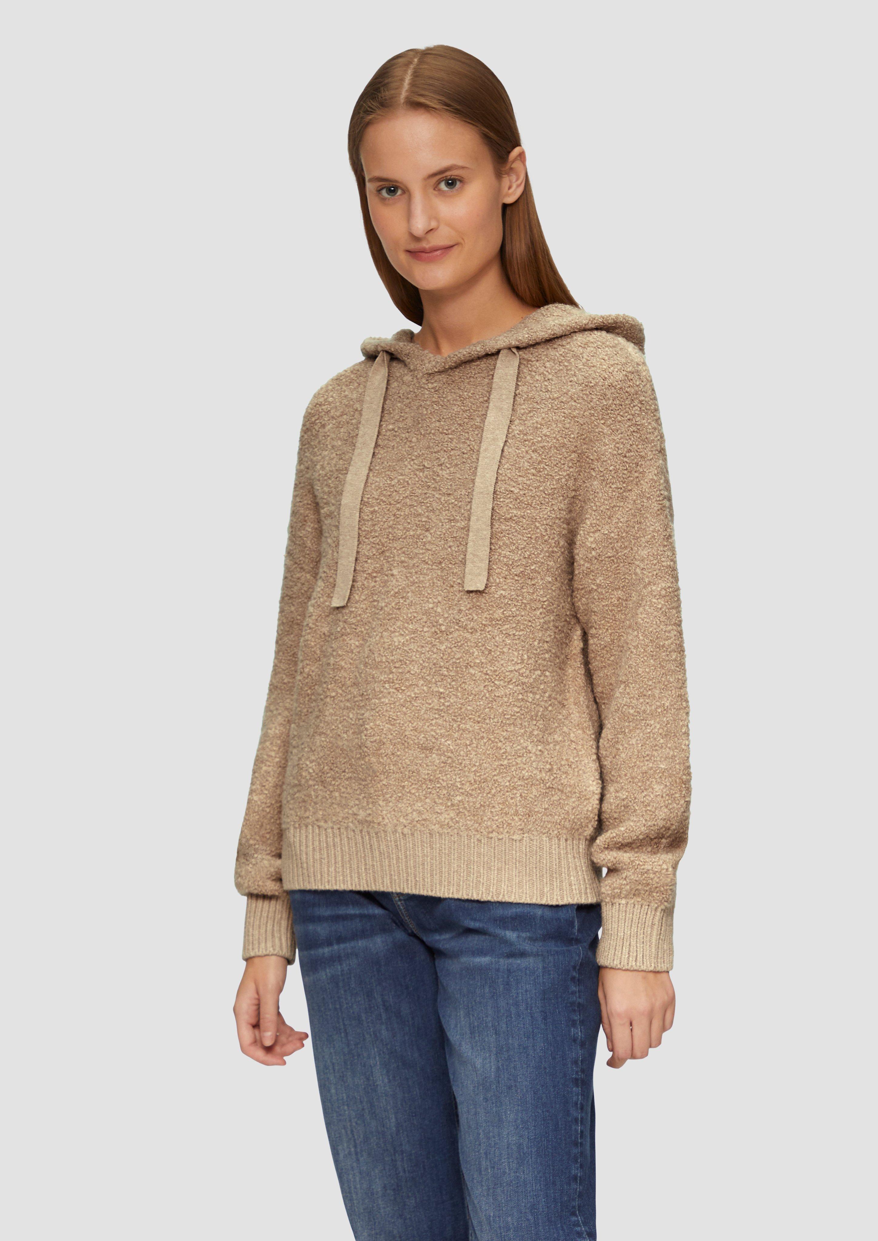 S.Oliver Strickpullover aus Teddy-Bouclé