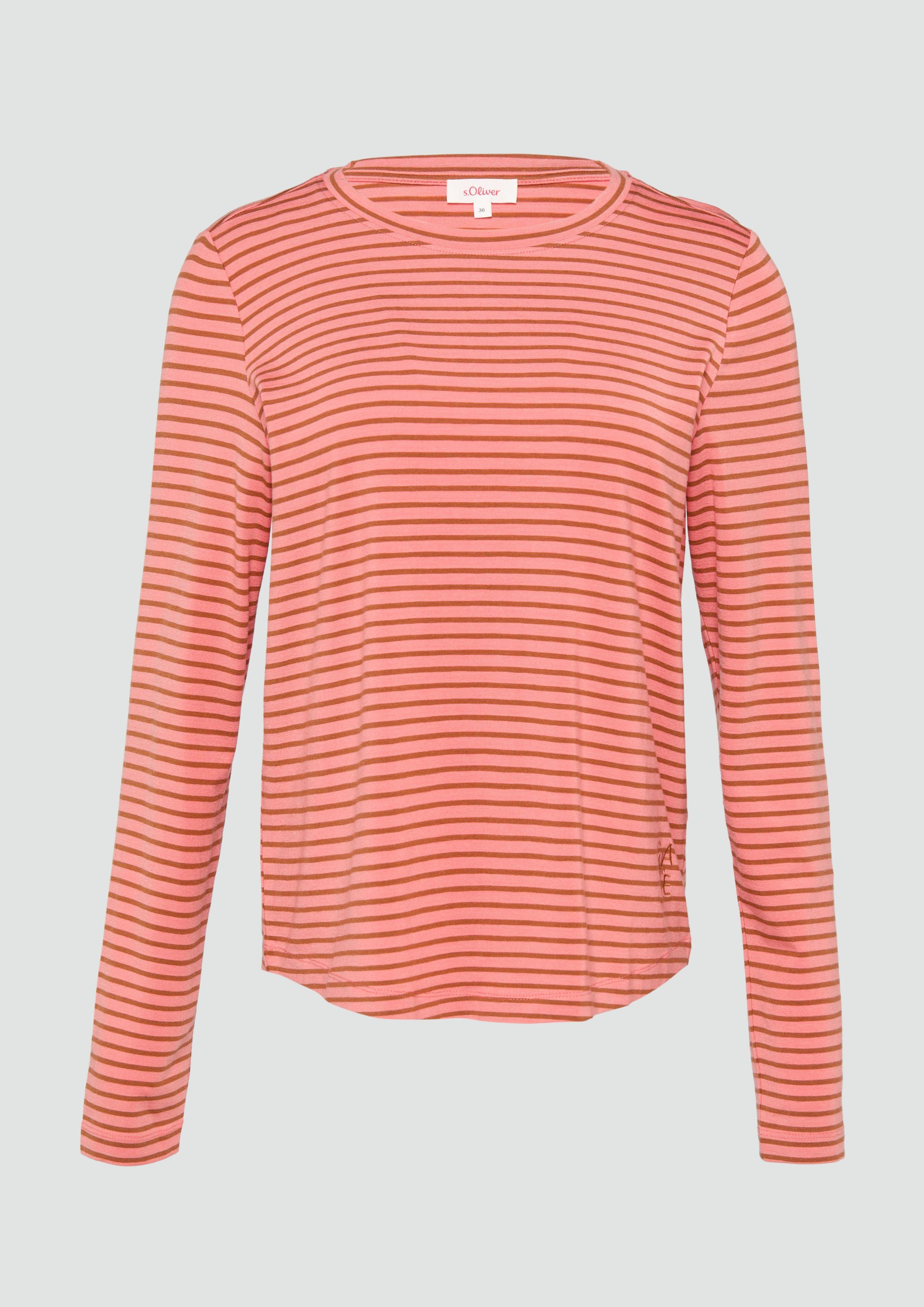 Thumbnail - s.Oliver - Longsleeve aus Lyocellmix, Damen, rot