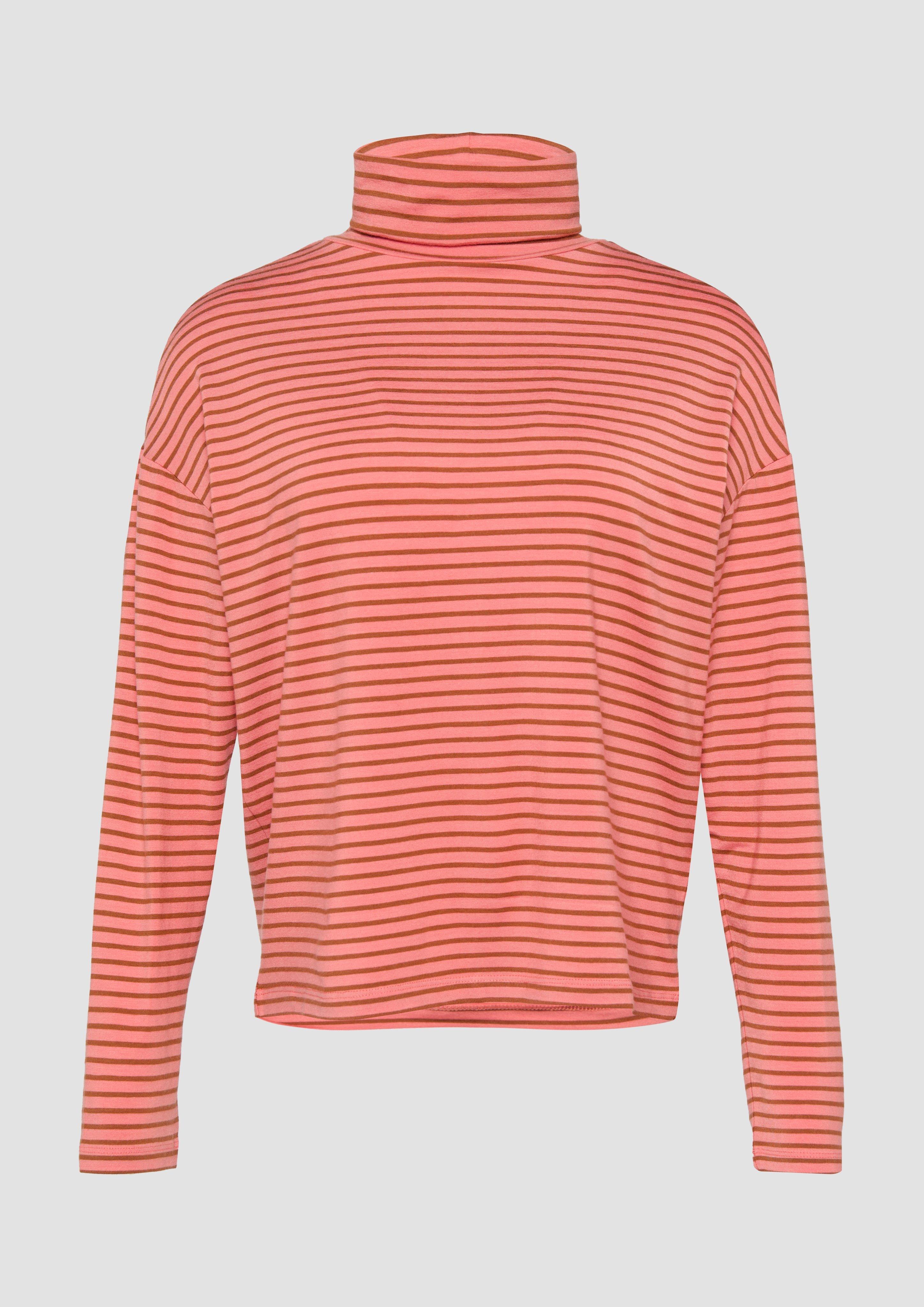 Thumbnail - s.Oliver - Gestreiftes Langarmshirt im Relaxed Fit, Damen, rot