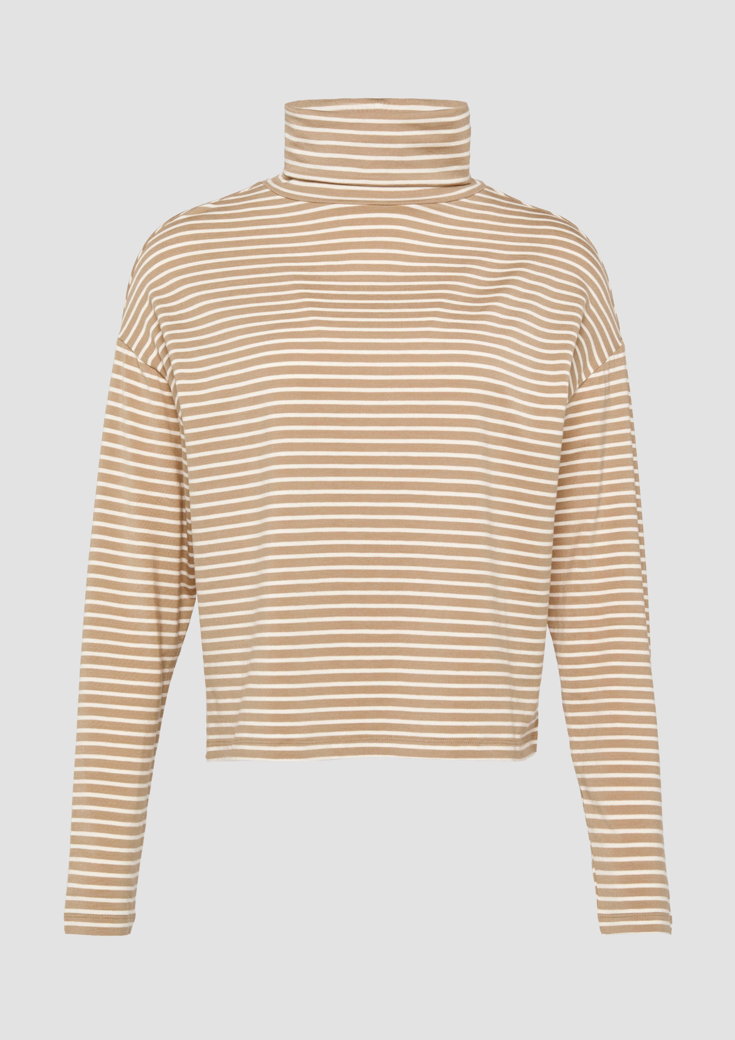 Thumbnail - s.Oliver - Gestreiftes Langarmshirt im Relaxed Fit, Damen, braun
