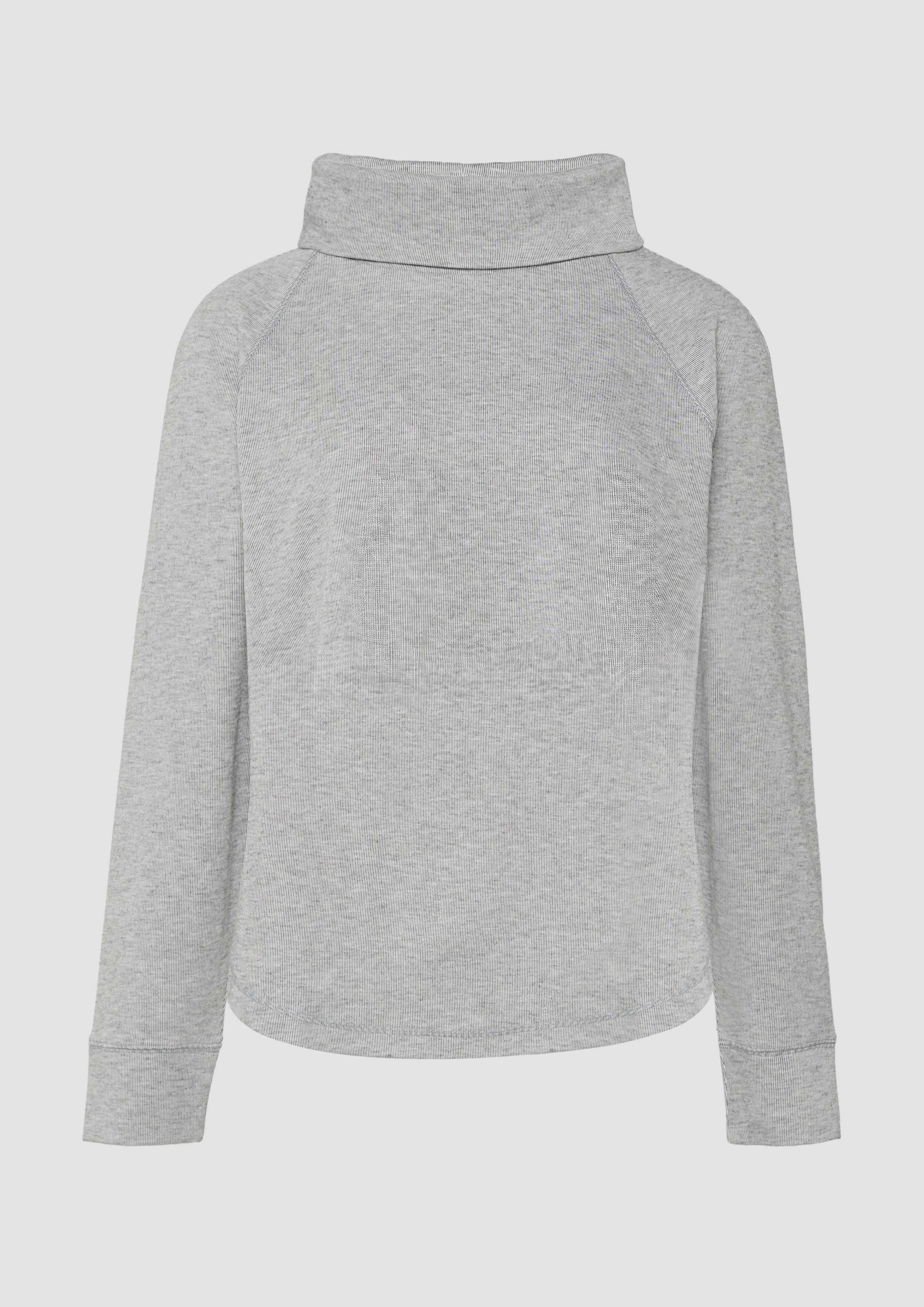 s.Oliver - Sweatshirt aus Jersey mit weitem Rollkragen, Damen, grau