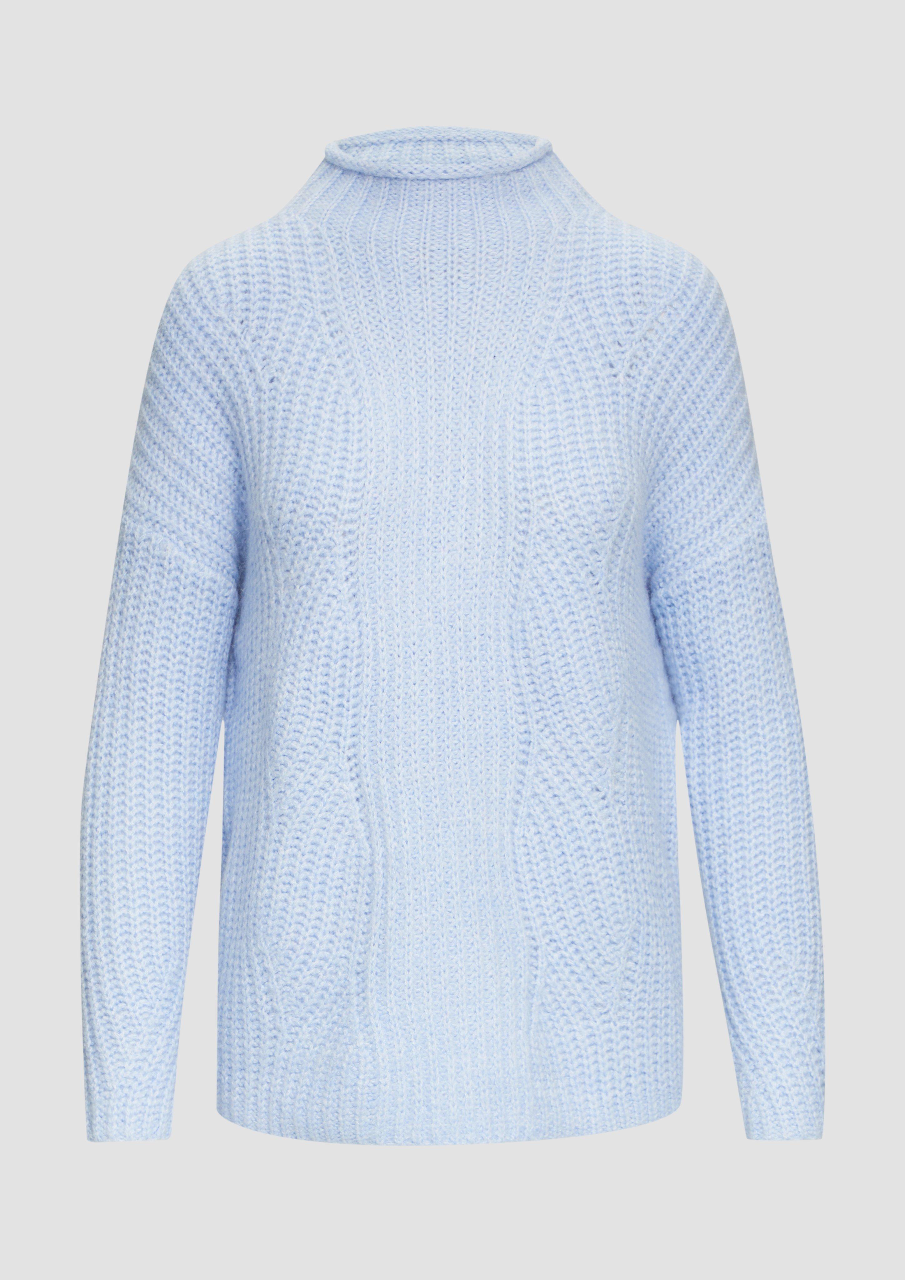 Thumbnail - s.Oliver - Relaxed Fit Pullover aus Alpakamix, Damen, blau