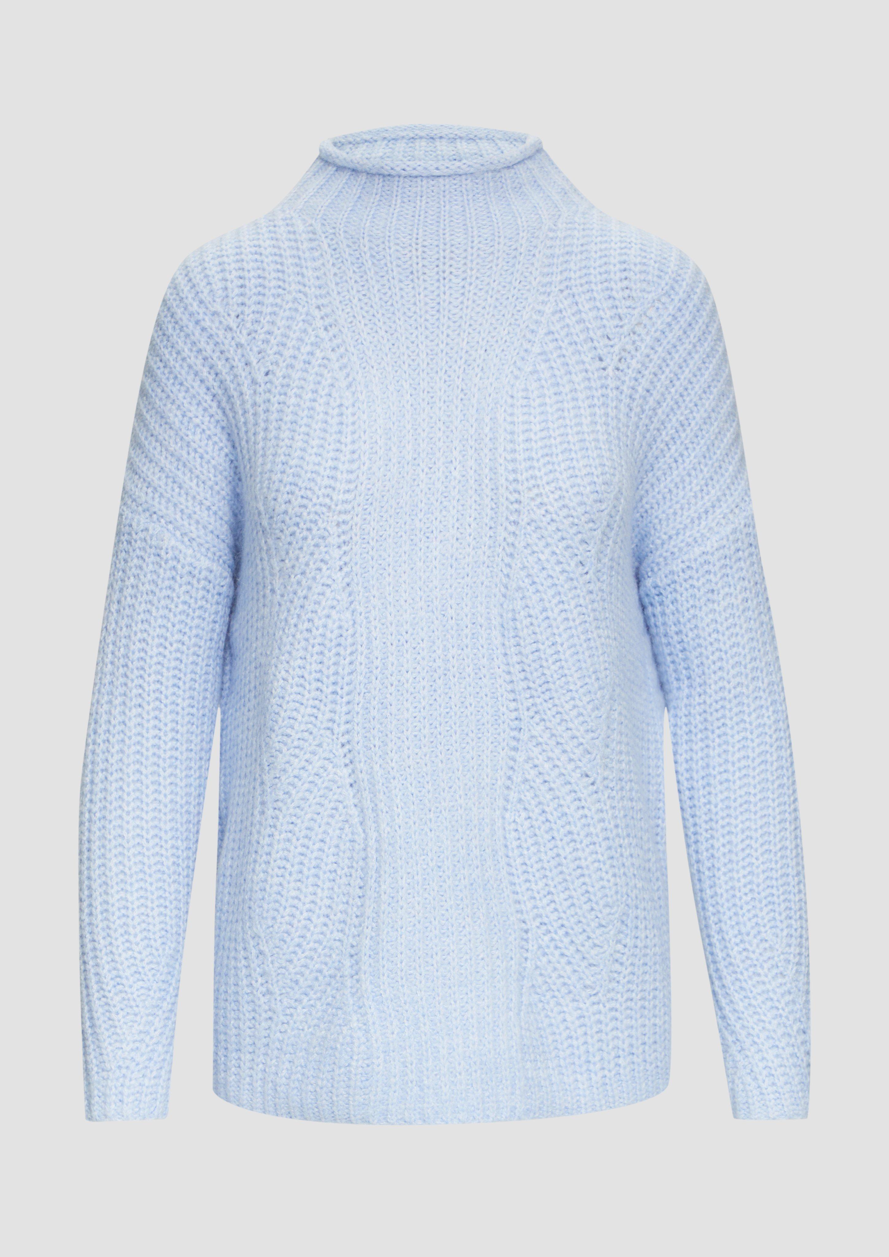 s.Oliver - Relaxed Fit Pullover aus Alpakamix, Damen, blau