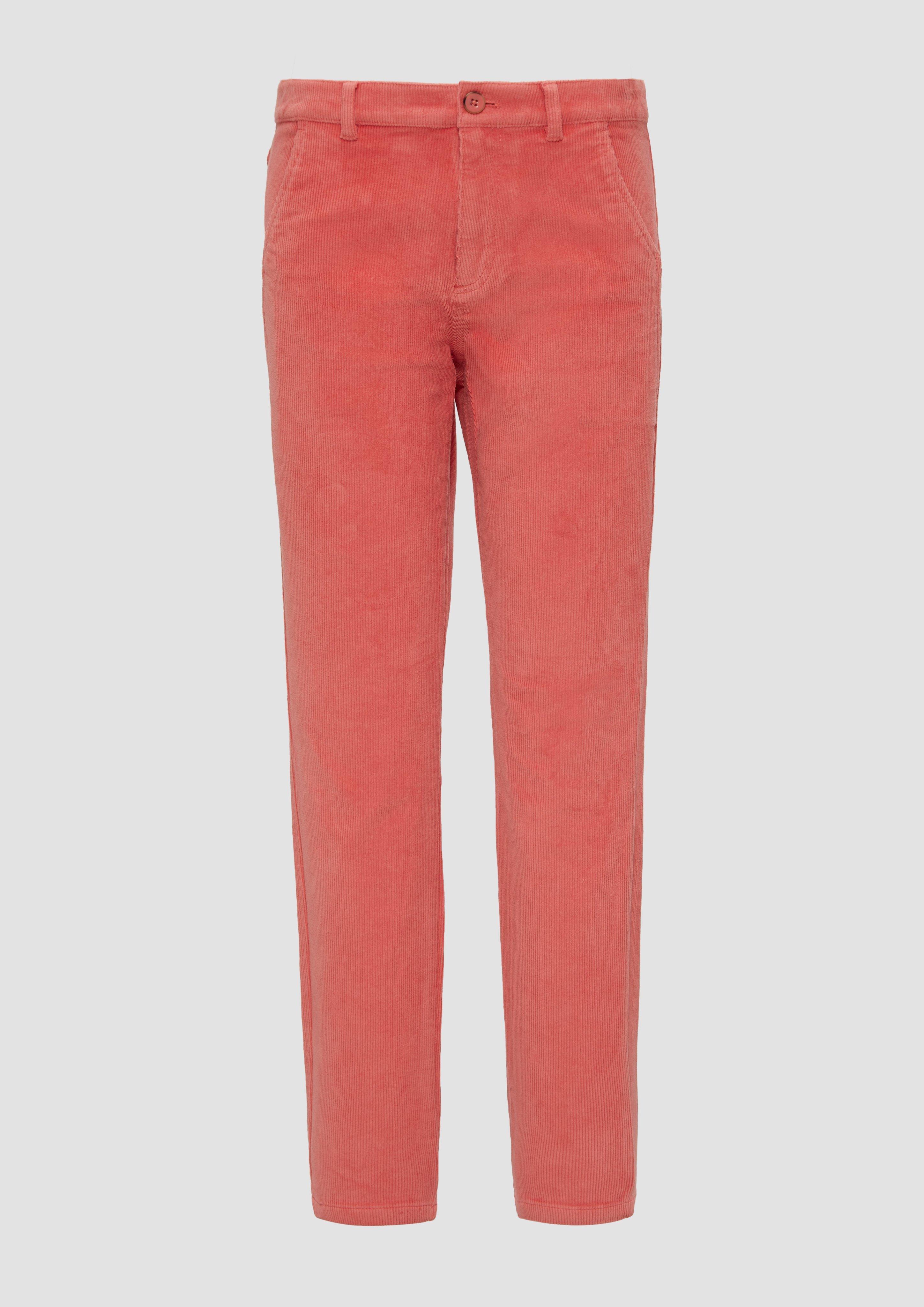Thumbnail - s.Oliver - Cordhose im Slim Fit, Damen, rot