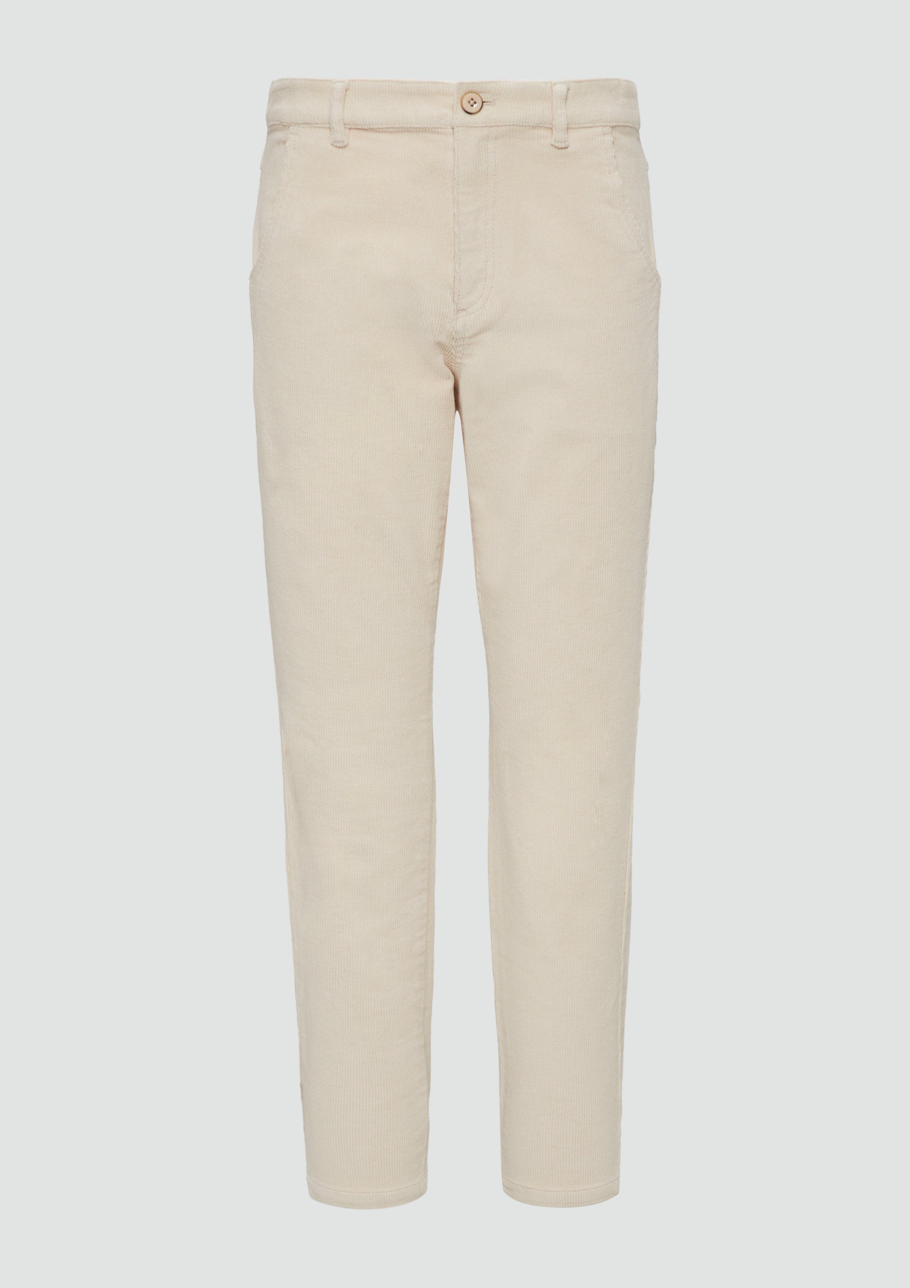 Thumbnail - s.Oliver - Cordhose im Slim Fit, Damen, Beige