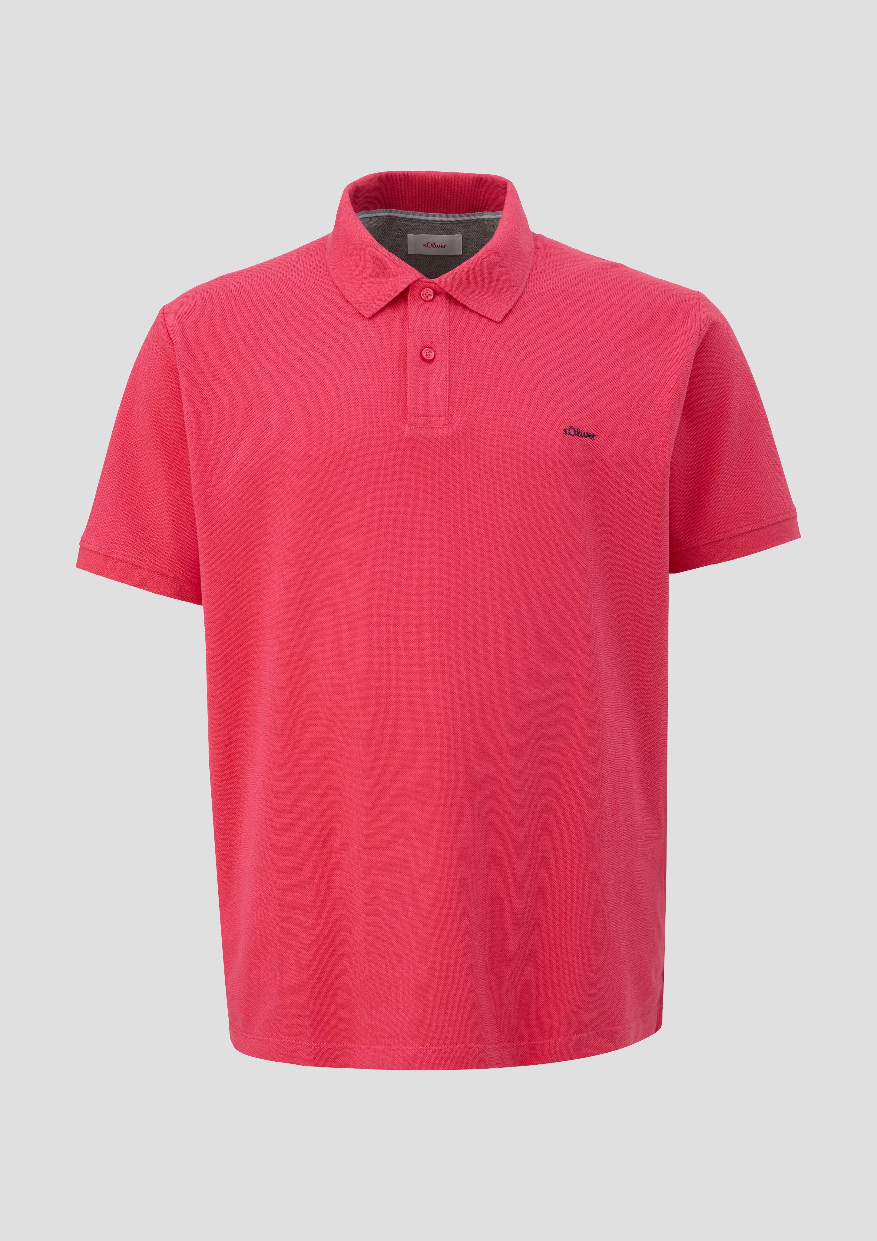 s.Oliver - Poloshirt mit kleinem Label-Print, Herren, rot