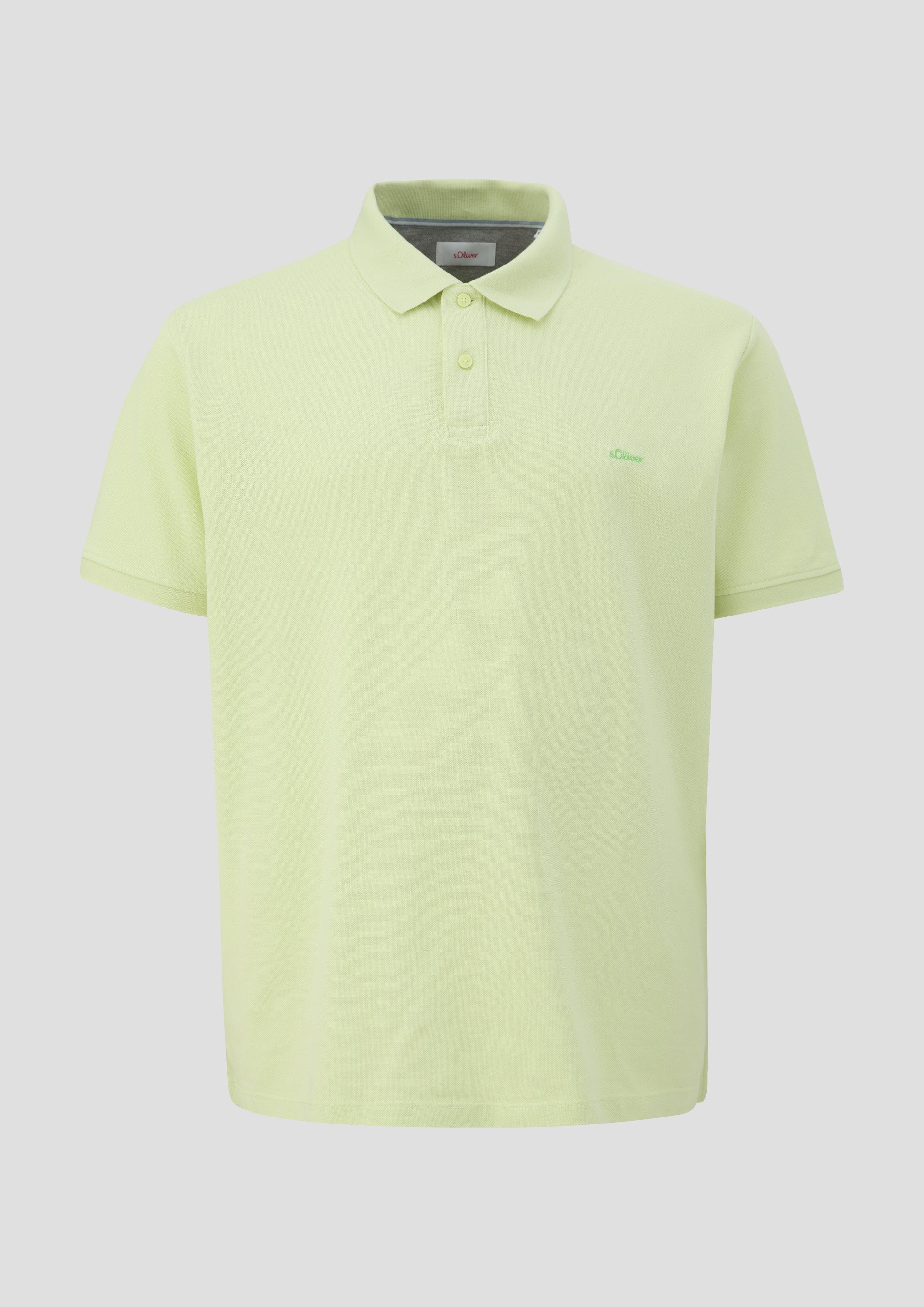 s.Oliver - Poloshirt mit kleinem Label-Print, Herren, grün