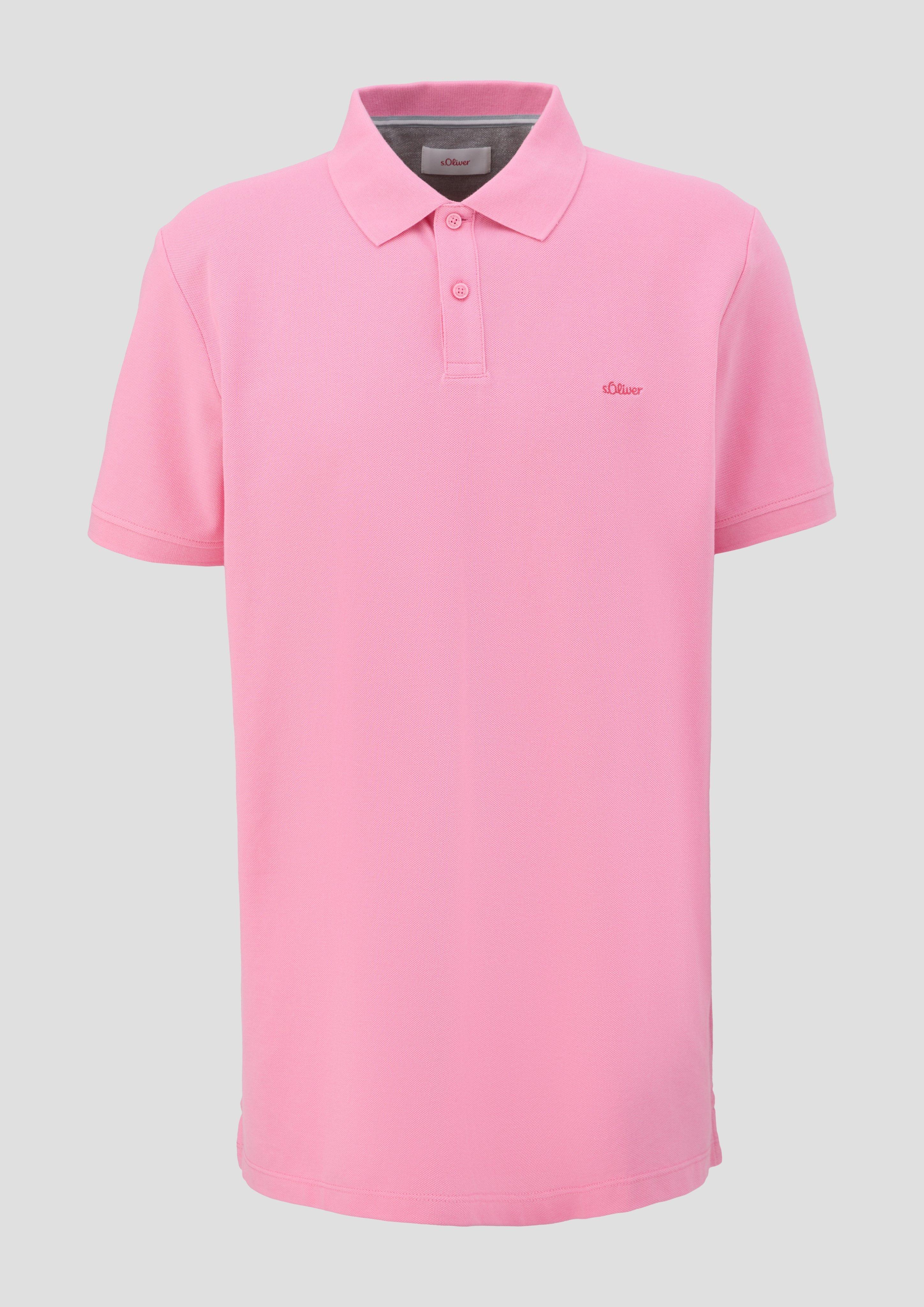 s.Oliver Poloshirt aus Baumwolle mit Logo-Detail