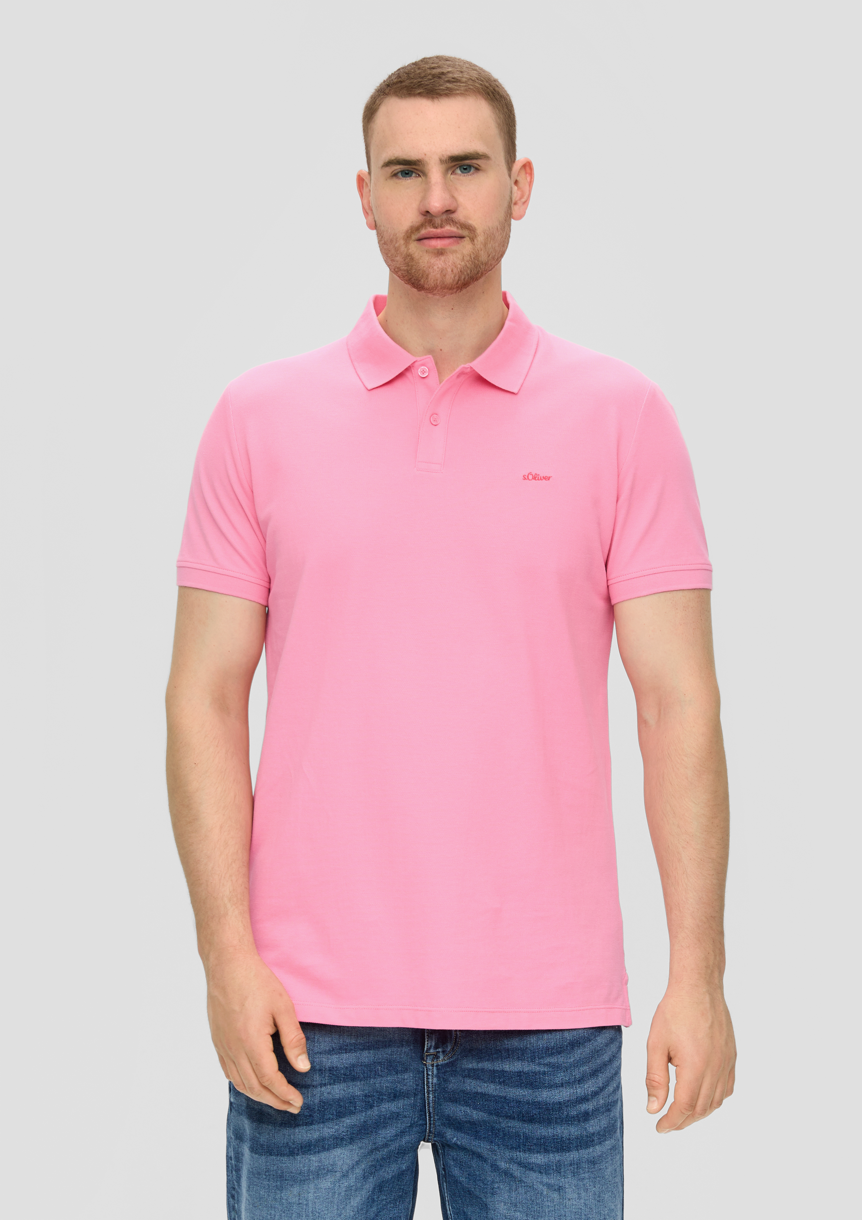 S.Oliver Poloshirt aus Baumwolle mit Logo-Detail