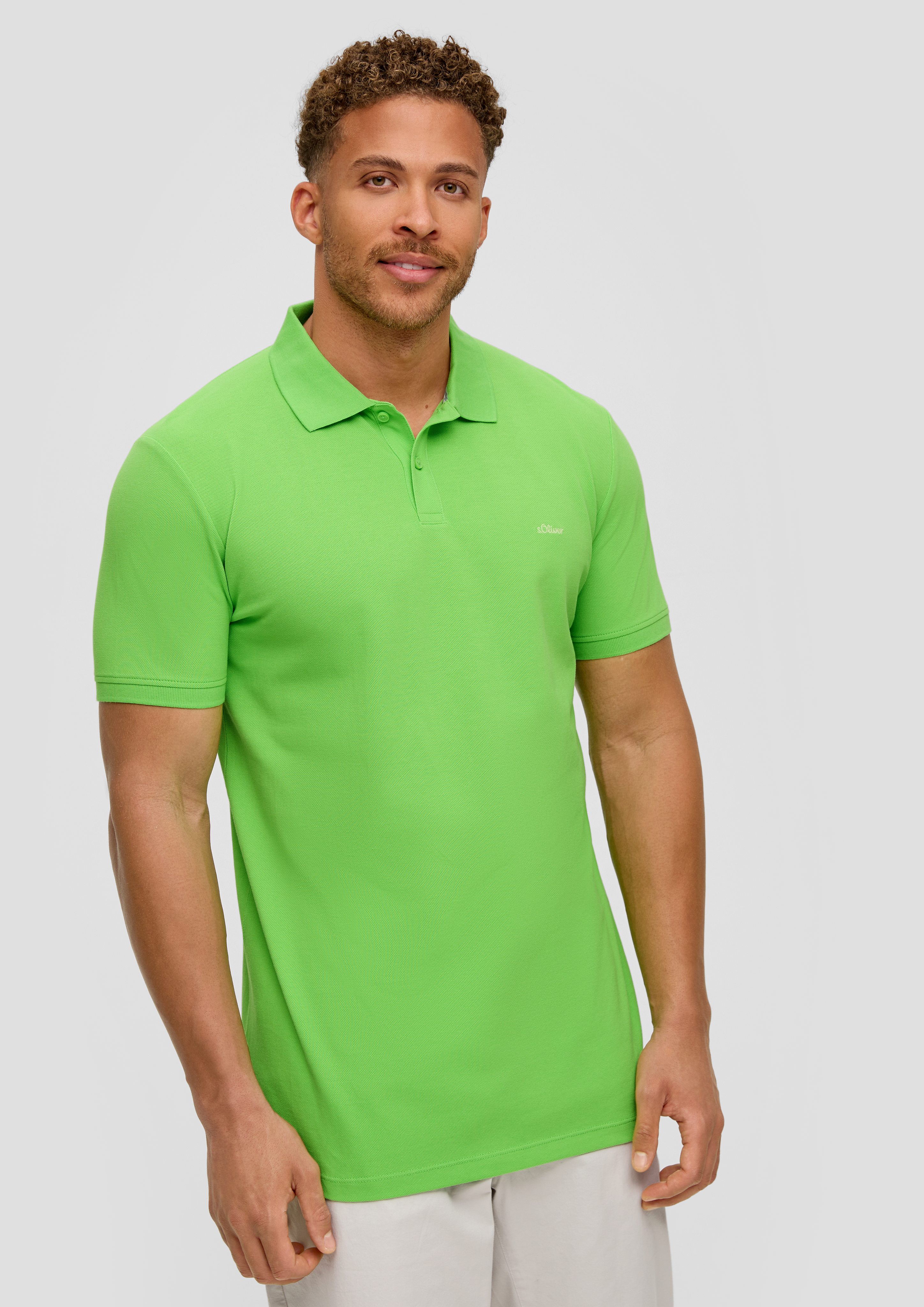 S.Oliver Poloshirt aus Baumwolle mit Logo-Detail