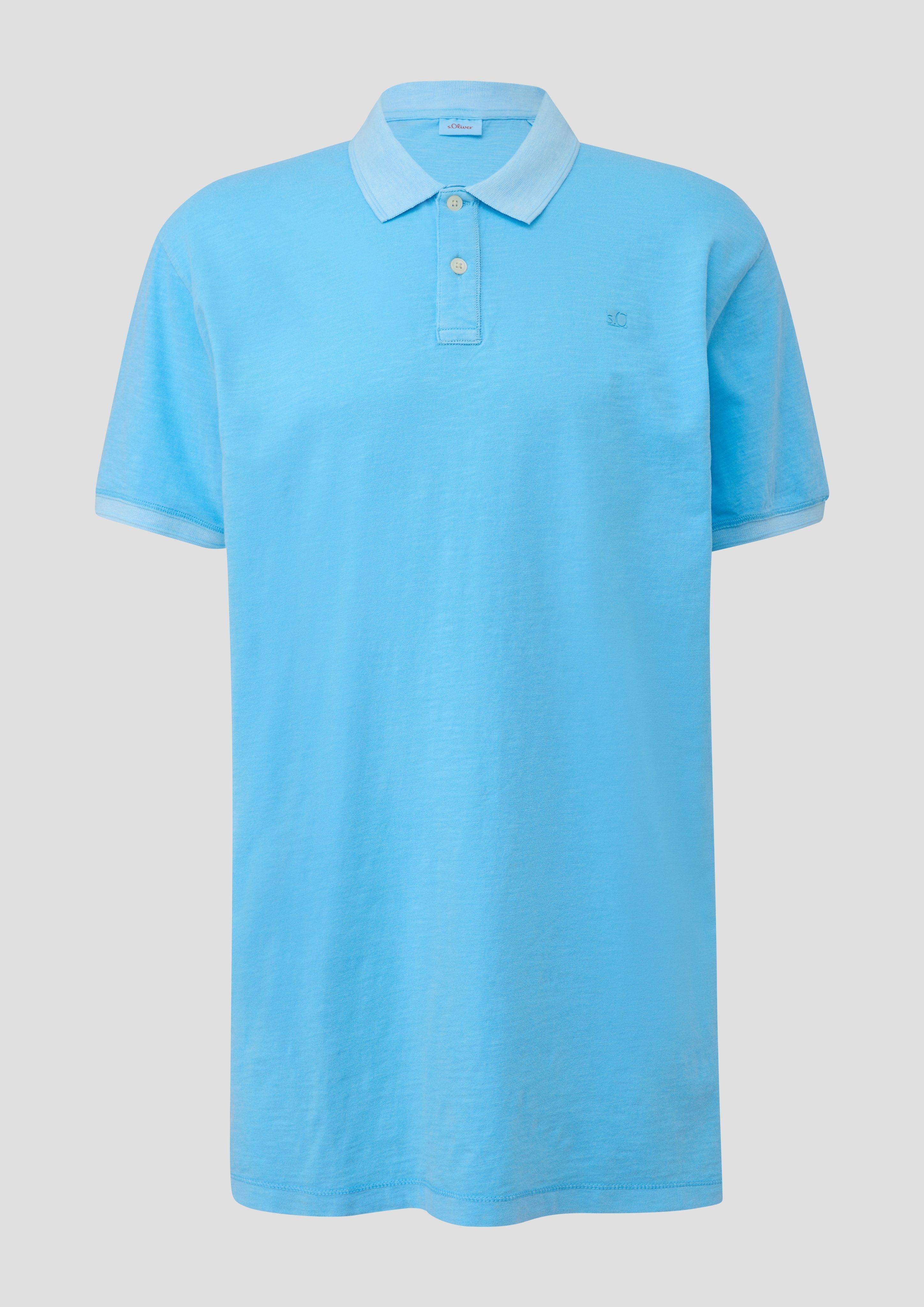 s.Oliver - Poloshirt mit Logo-Detail, Herren, blau