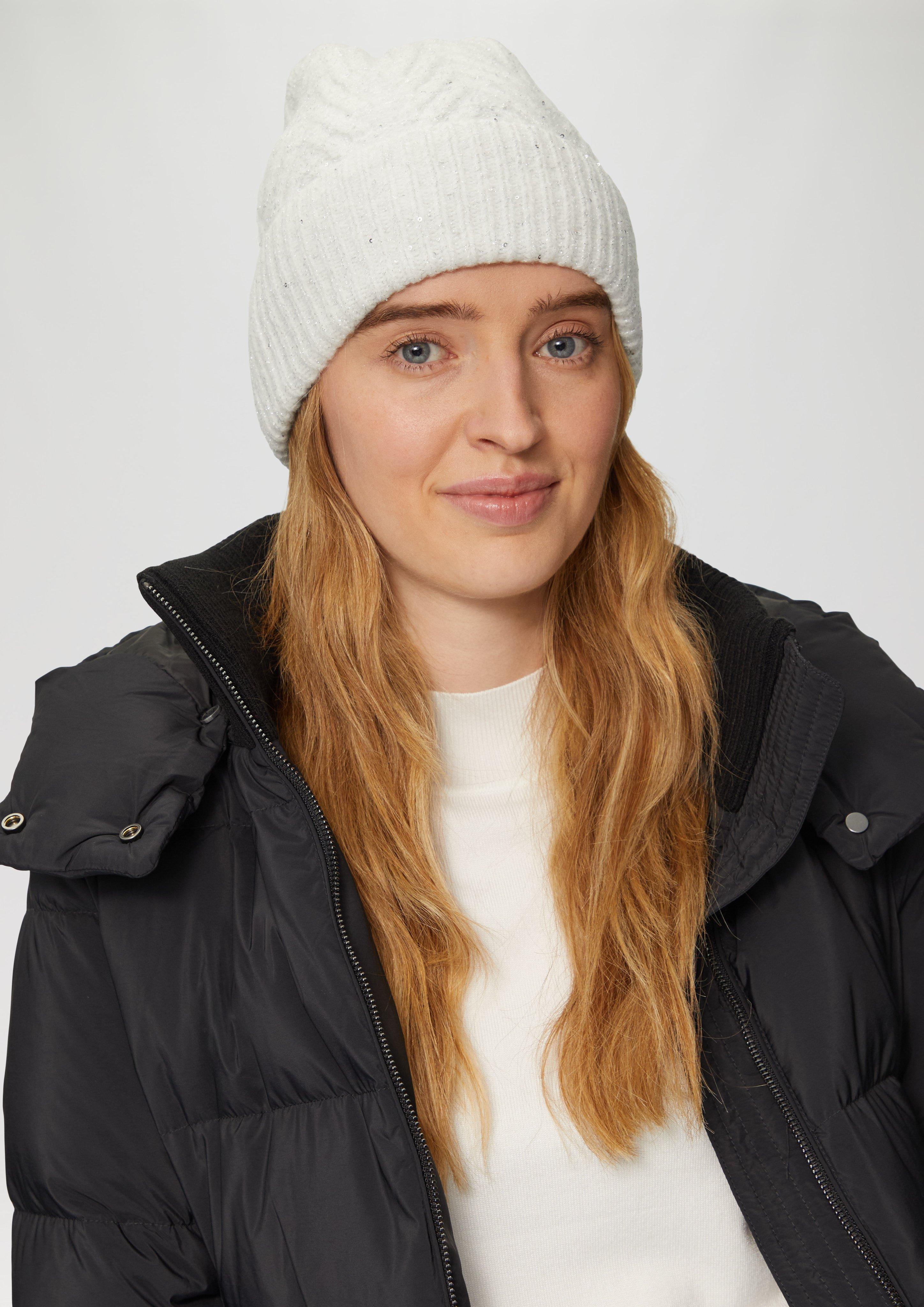 s.Oliver Strickmütze mit Glitzergarn