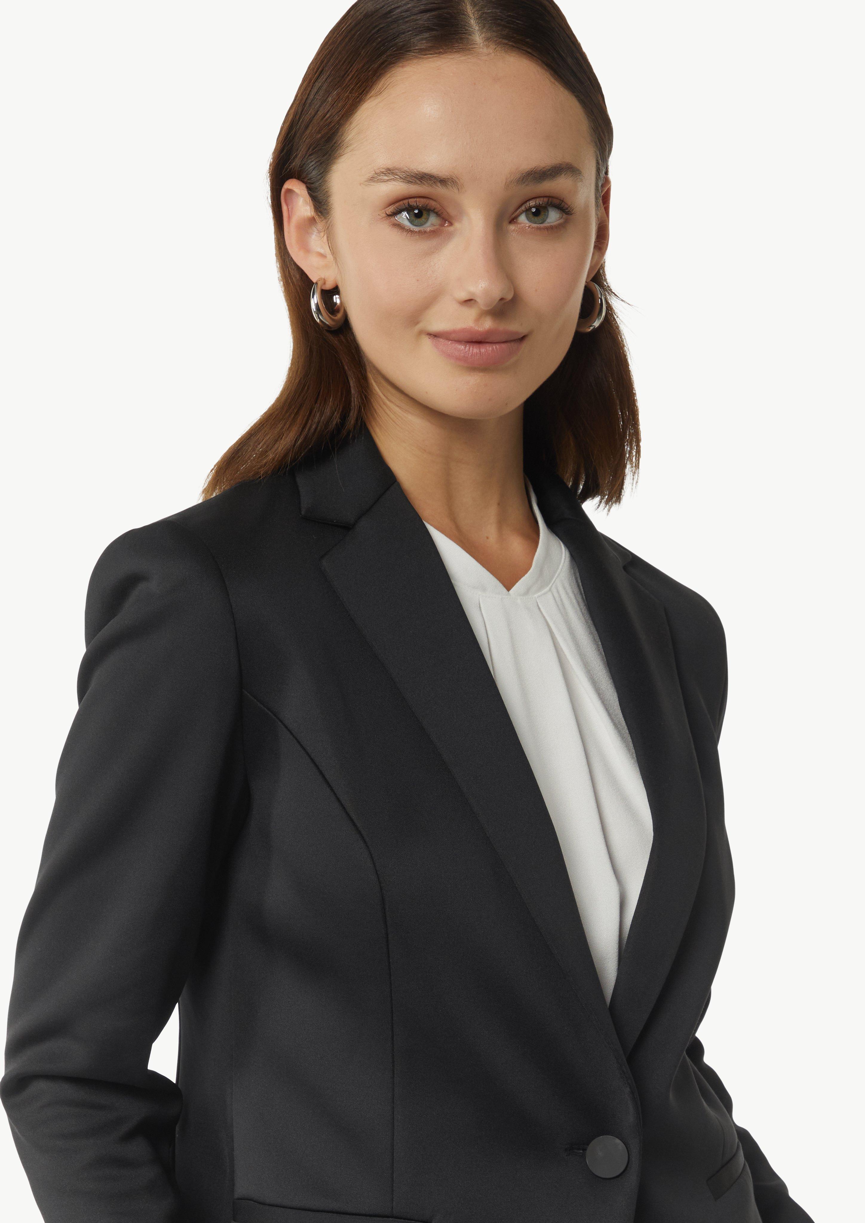 Fitted blazer with subtle, sparkly thread - navy | Comma Fitted blazer with subtle, sparkly thread - navy | Comma
