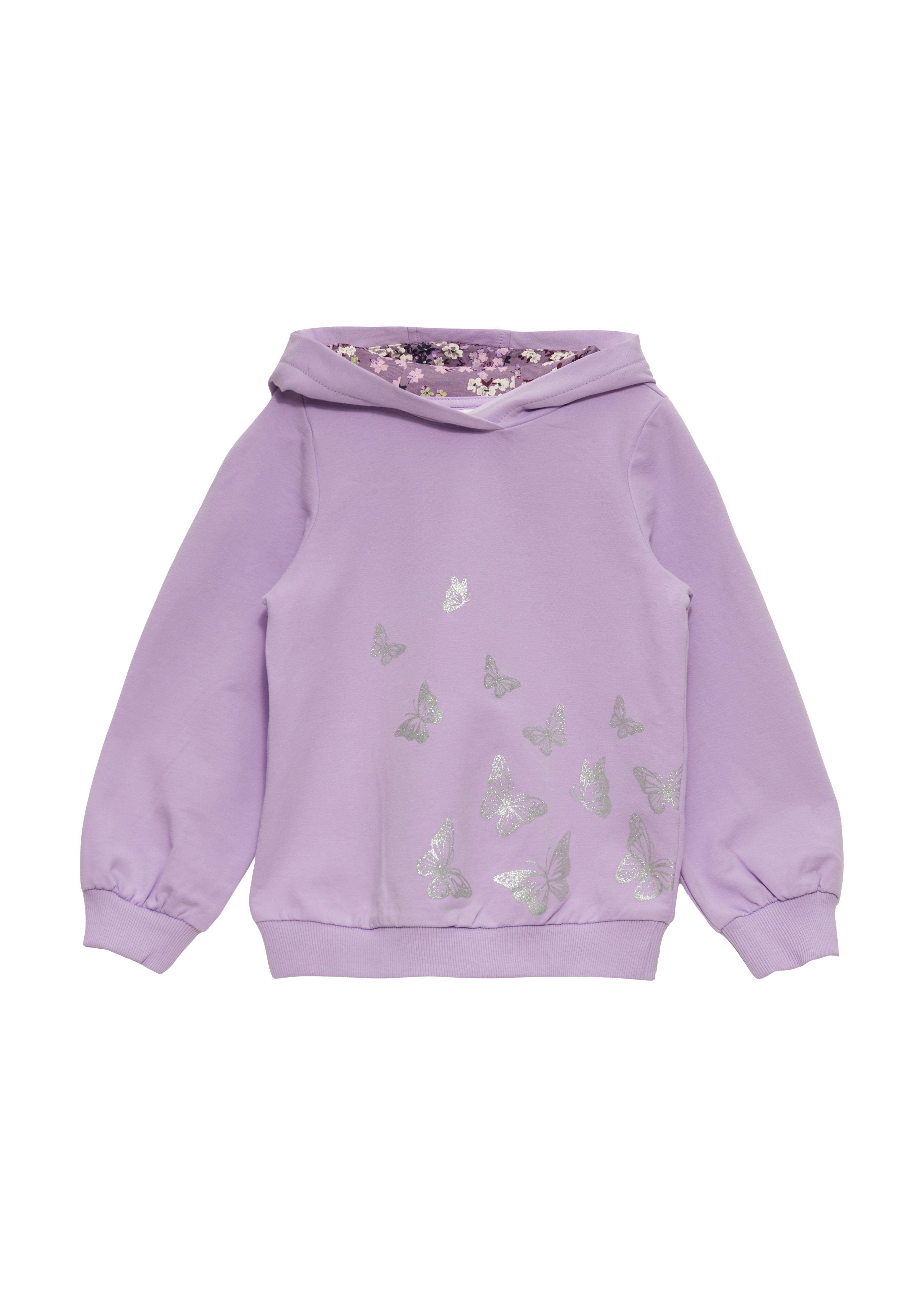 s.Oliver - Sweatshirt mit Glitzer-Print, Kinder, lila