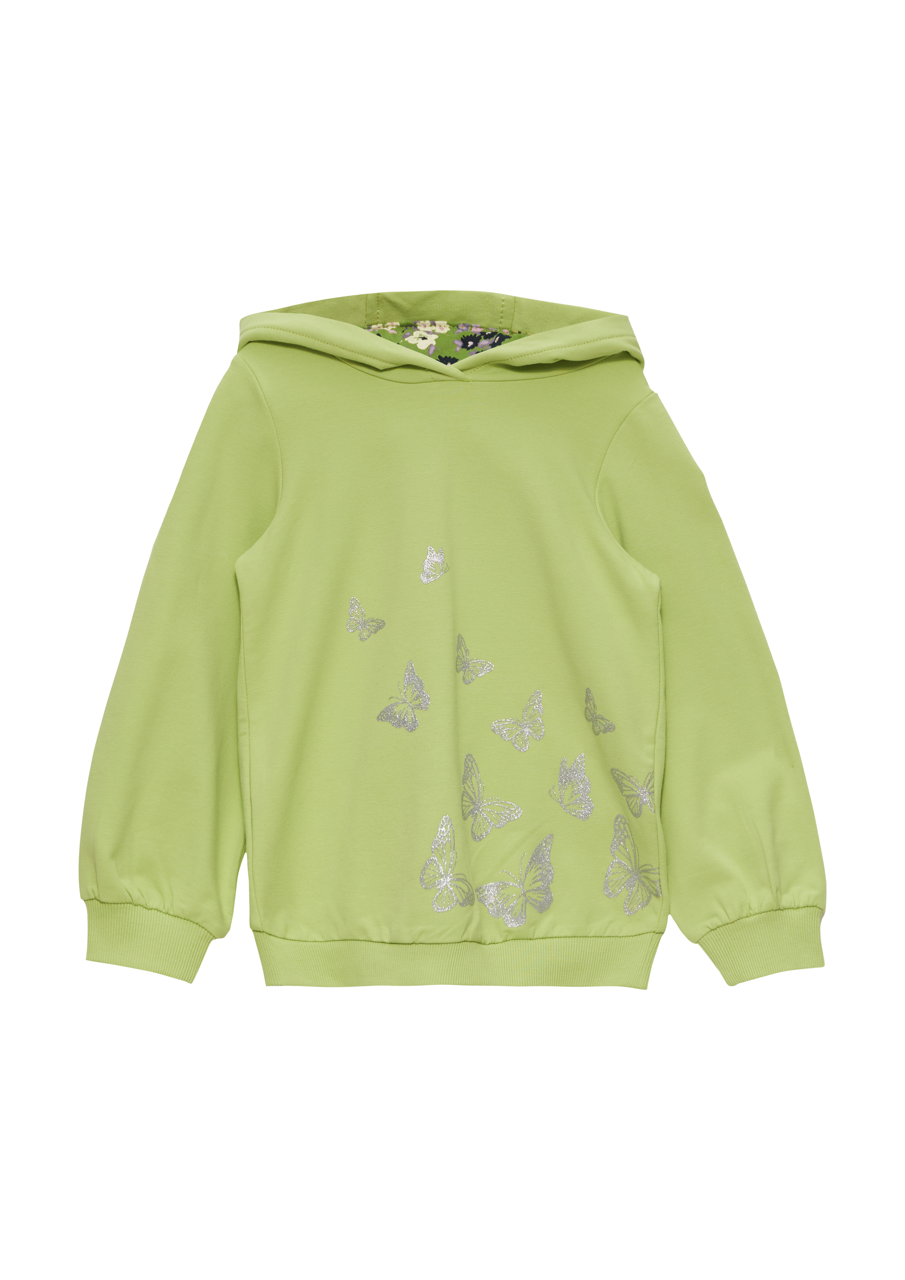 s.Oliver - Sweatshirt mit Glitzer-Print, Kinder, grün