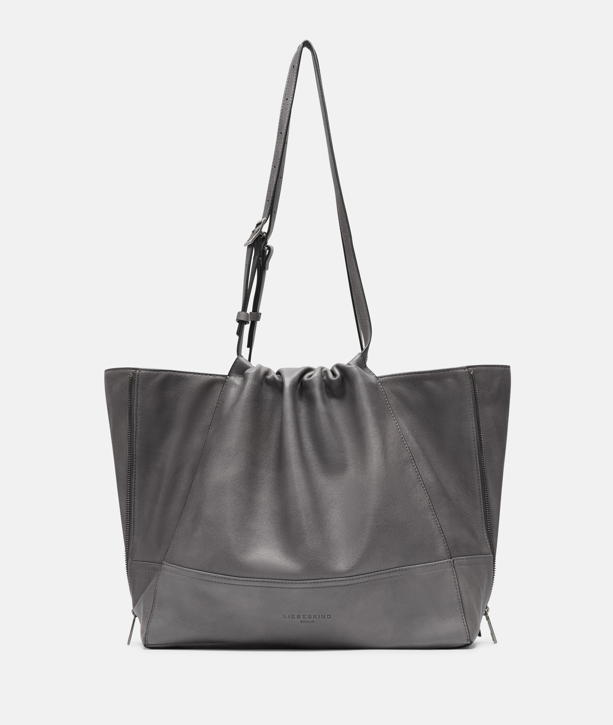 Liebeskind Berlin - Großer Shopper aus Yak-Leder -  grau