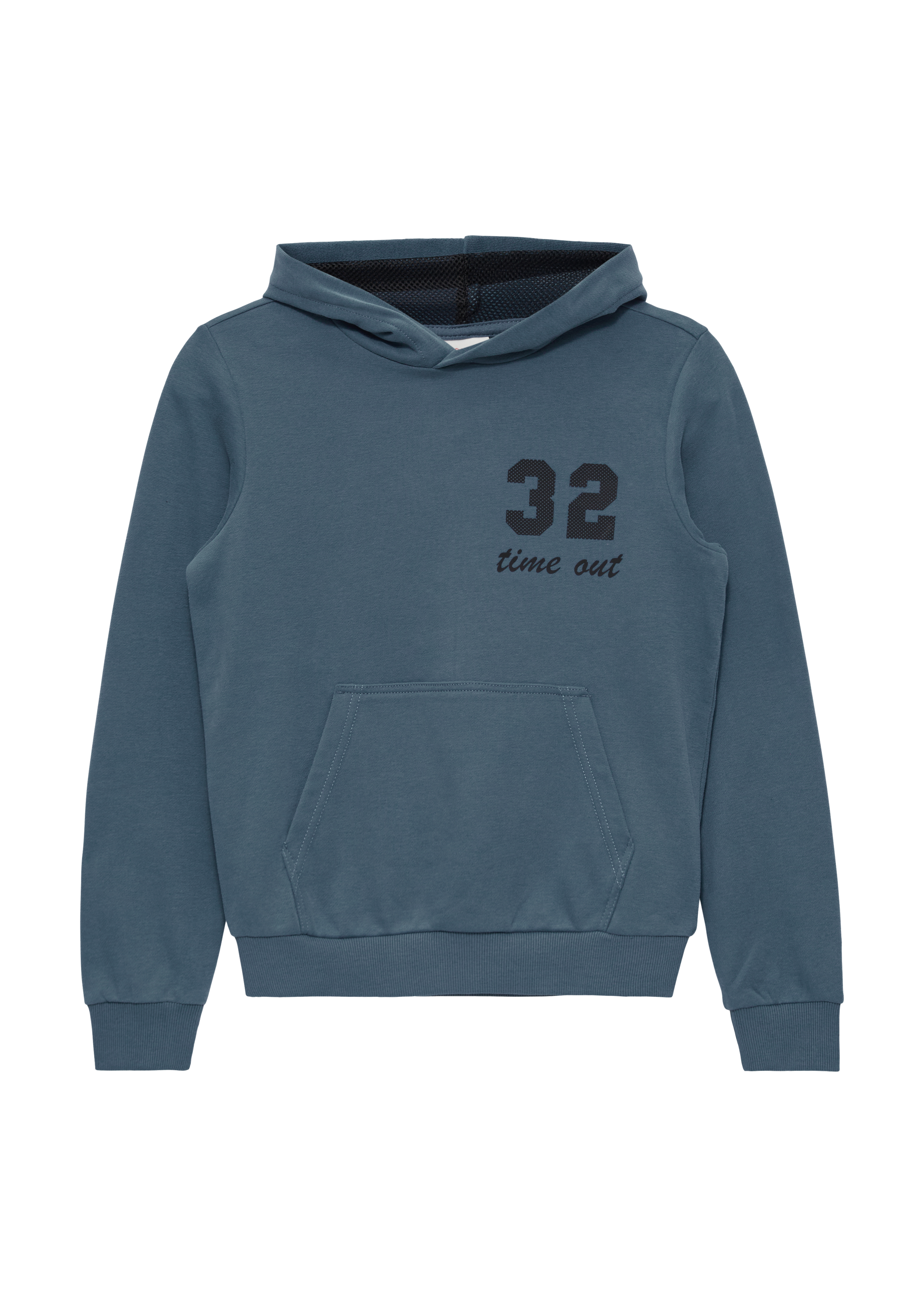 s.Oliver - Kapuzen-Sweatshirt mit Mesh-Futter, Jungen, blau