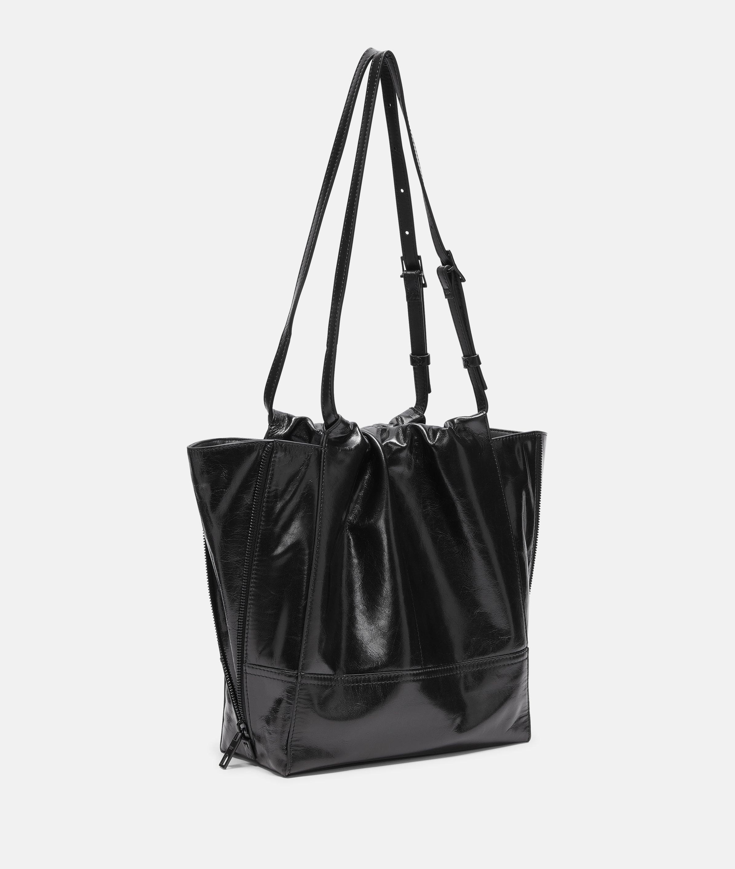 Thumbnail - Liebeskind Berlin - Geräumiger Shopper in Crinkle-Optik -  schwarz