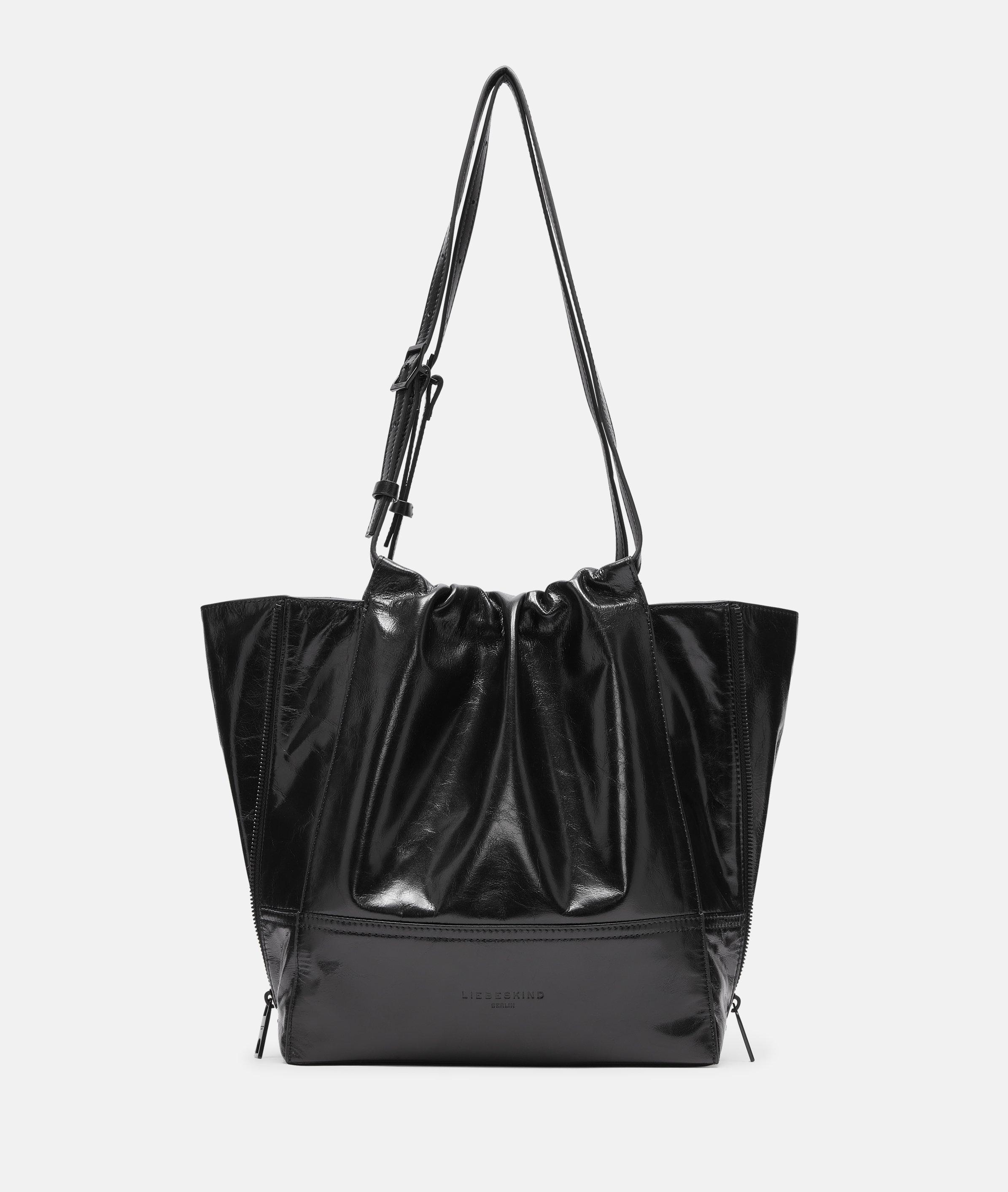 Liebeskind Berlin - Geräumiger Shopper in Crinkle-Optik -  schwarz