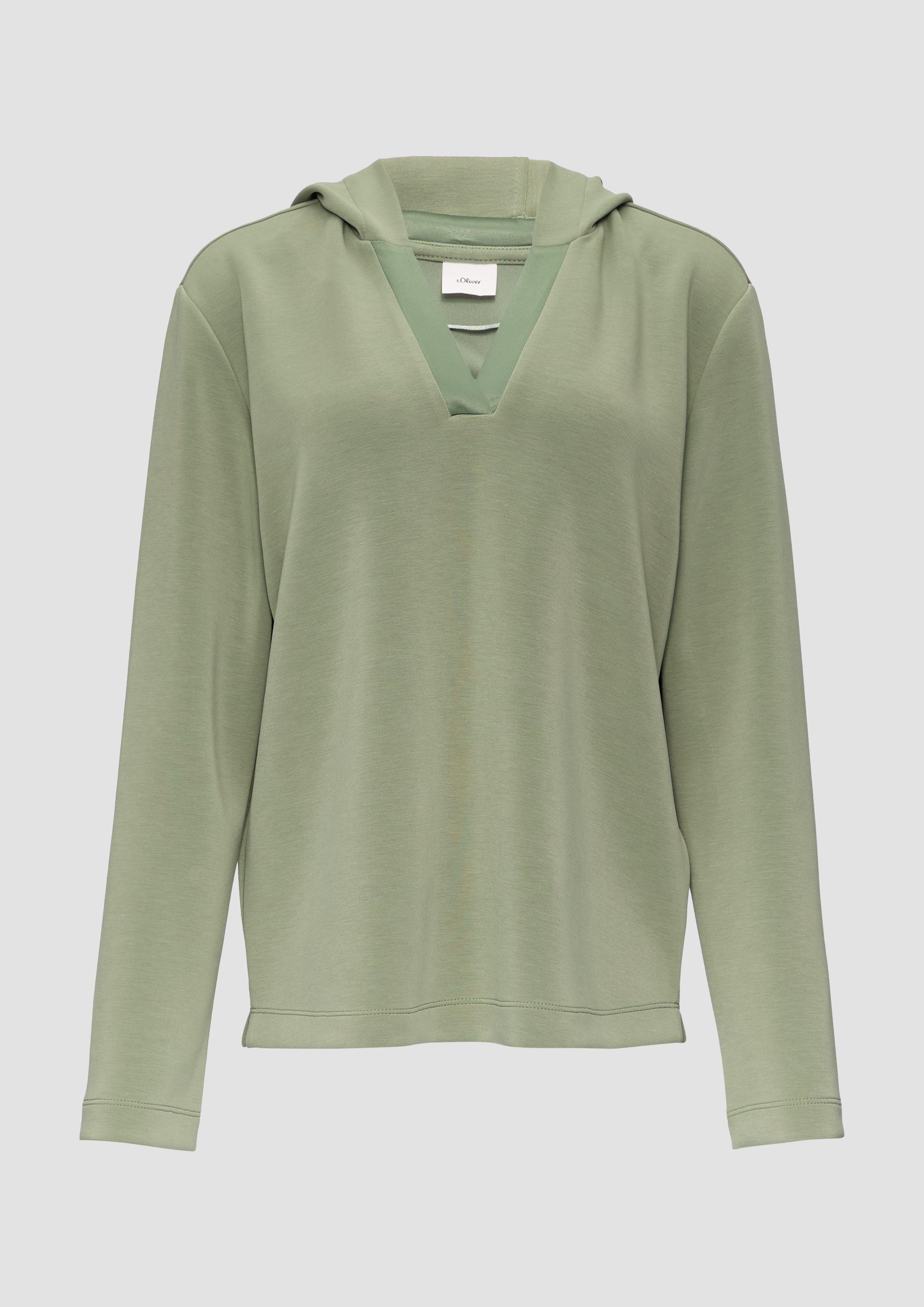 Thumbnail - s.Oliver - Kapuzenshirt mit Satin-Details, Damen, grün