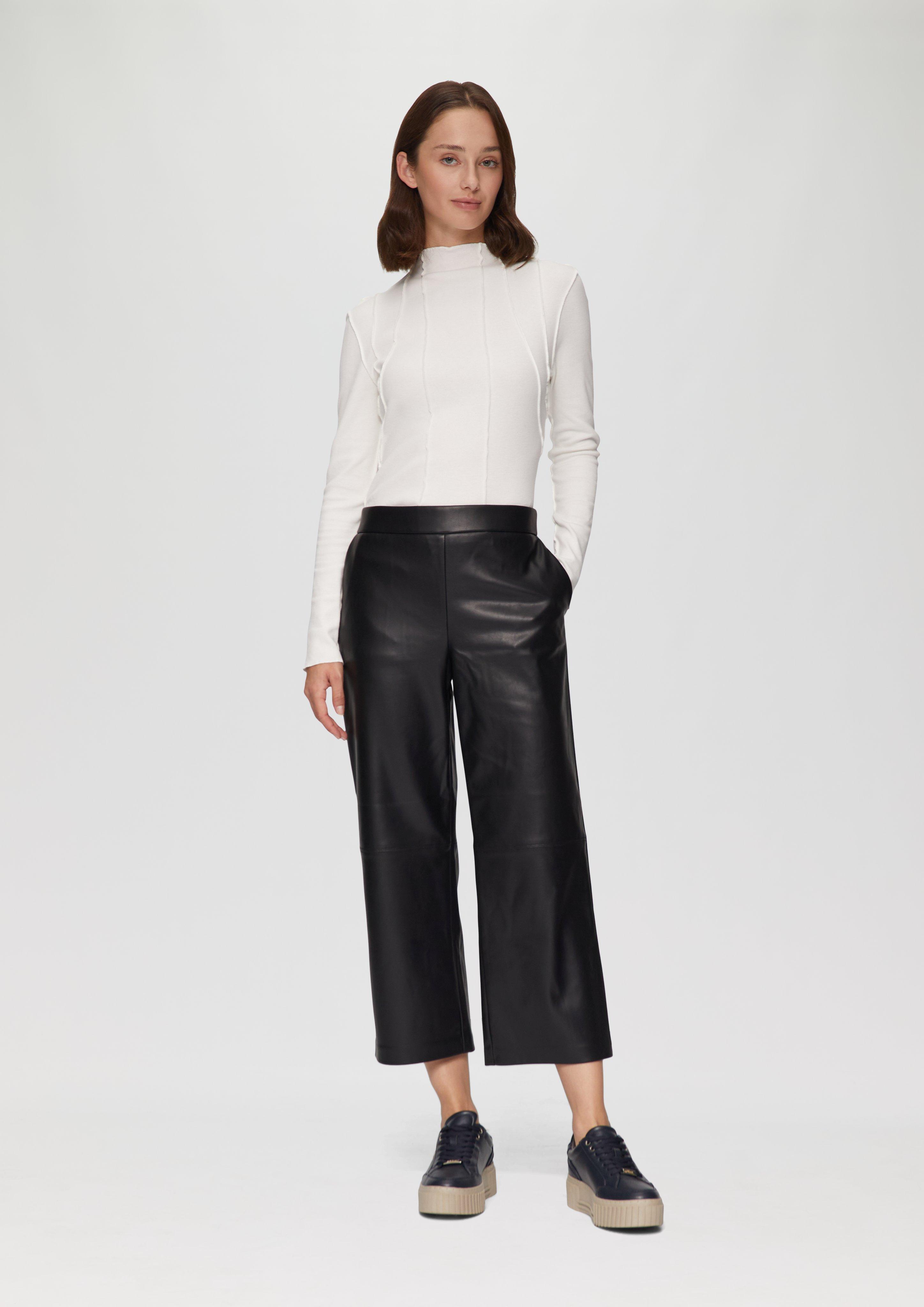 S.Oliver Culotte aus Lederimitat mit Nahtdetails