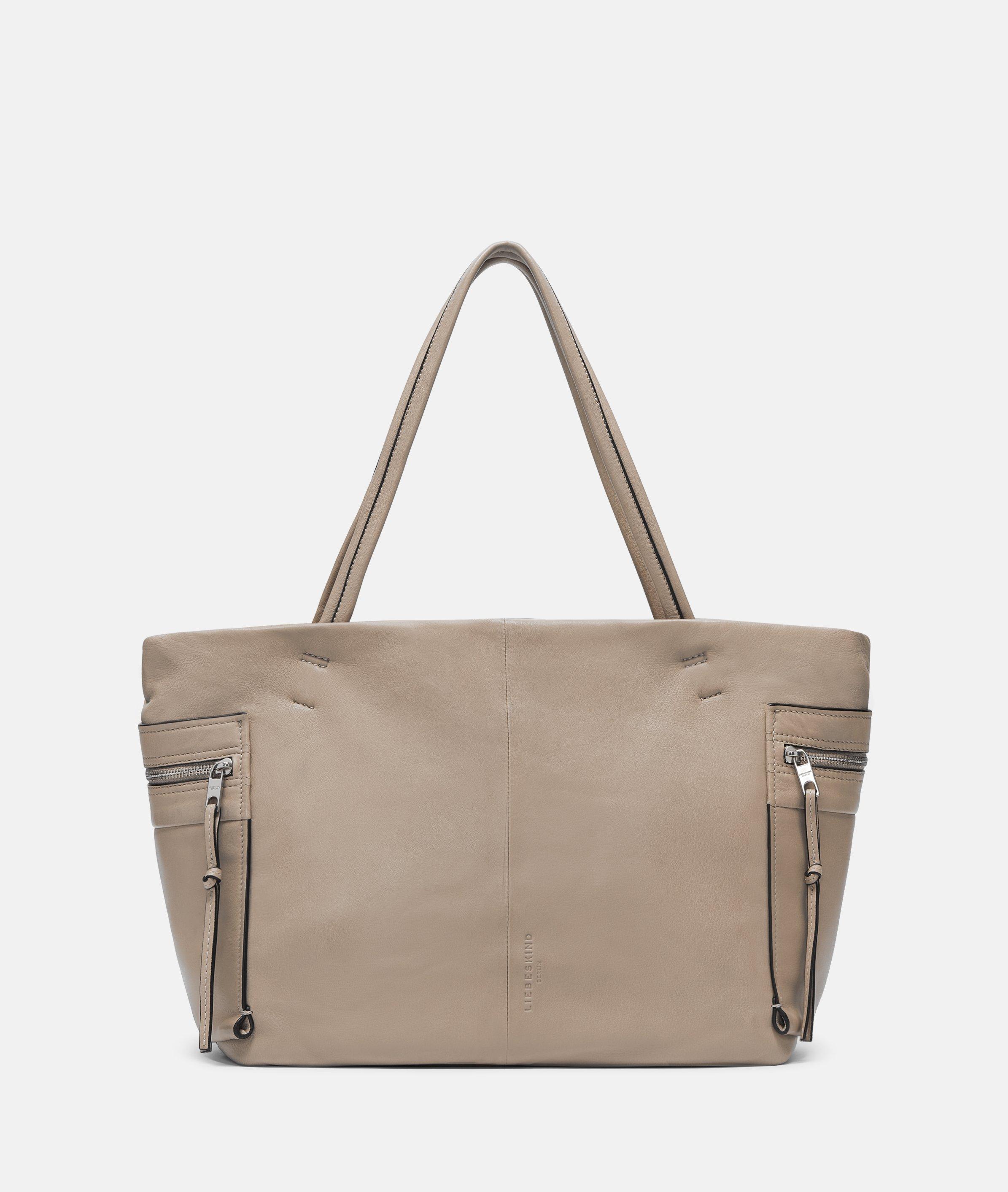 Thumbnail - Liebeskind Berlin - Geräumiger Shopper aus weichem Leder -  Beige