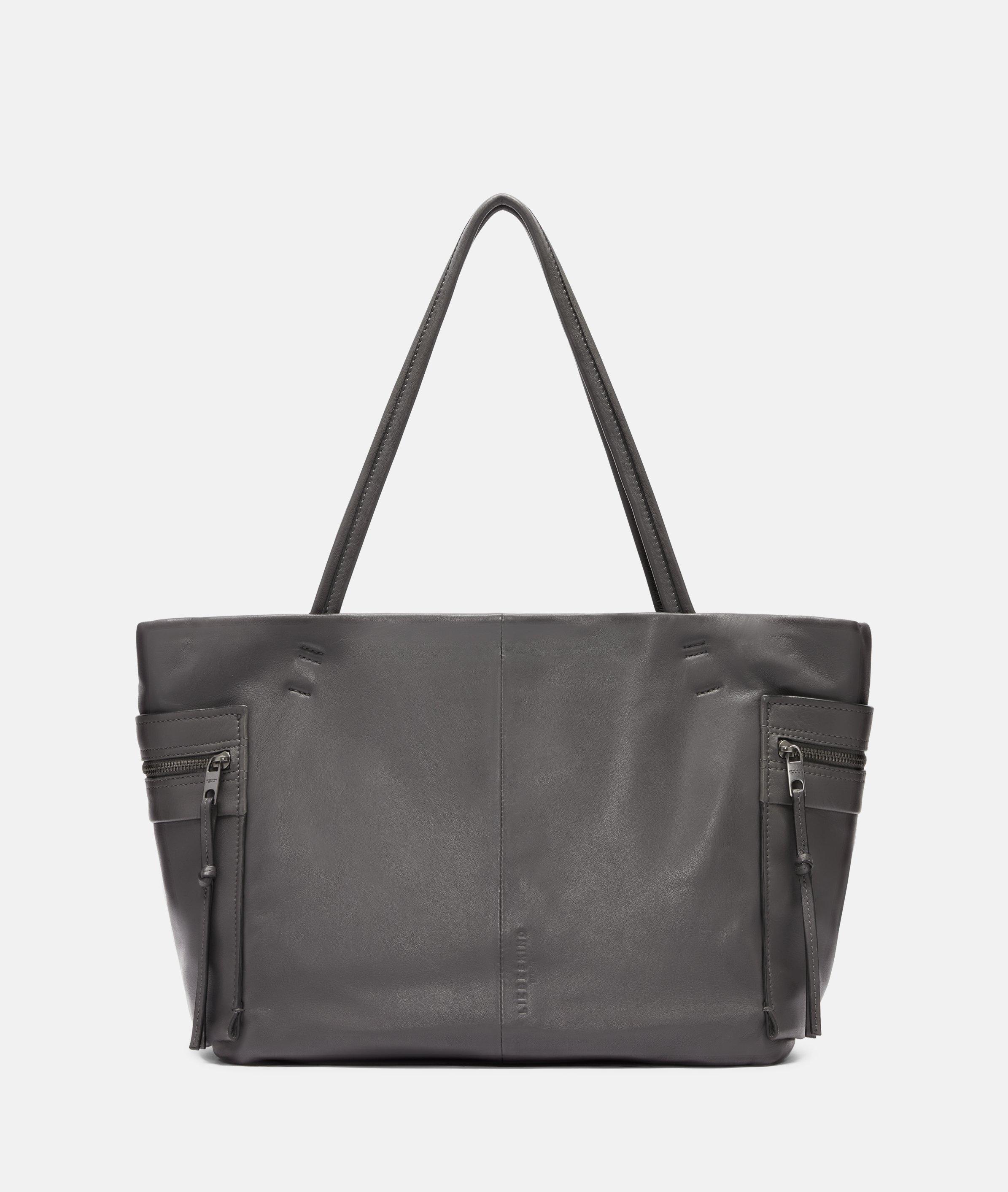 Liebeskind Berlin - Geräumiger Shopper aus weichem Leder -  grau