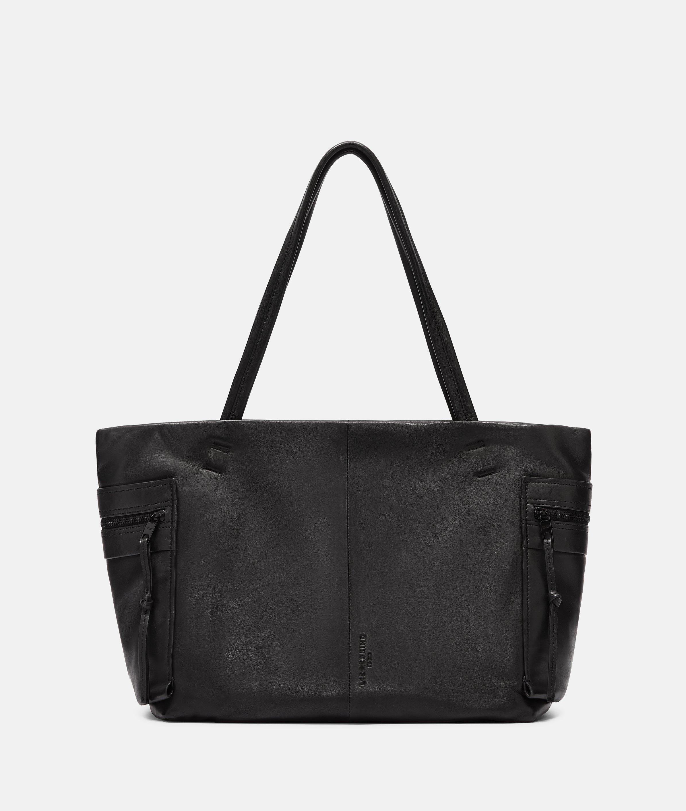 Liebeskind Berlin - Geräumiger Shopper aus weichem Leder -  schwarz