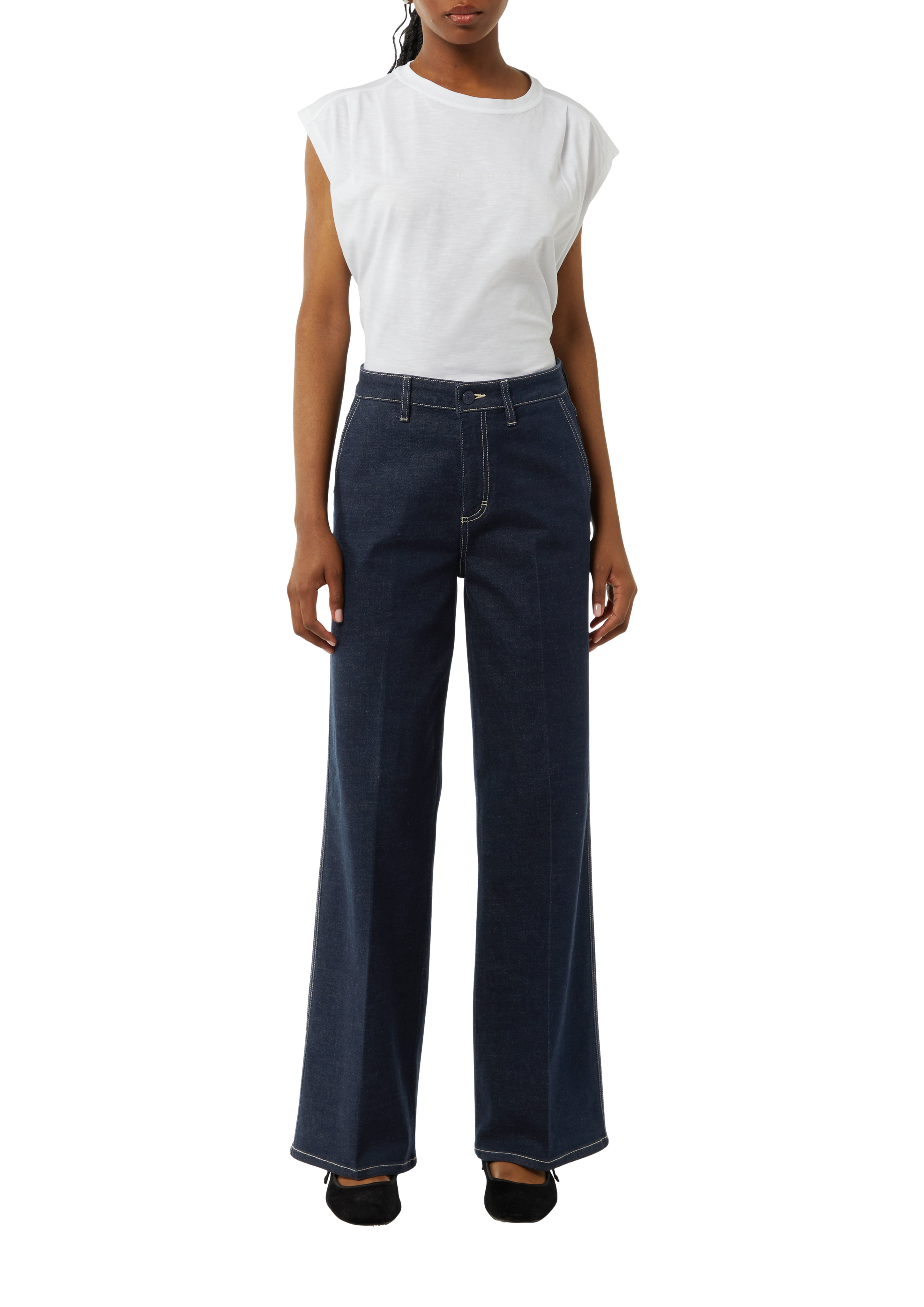 Jeans with a wide leg - Blue | SCAYLE