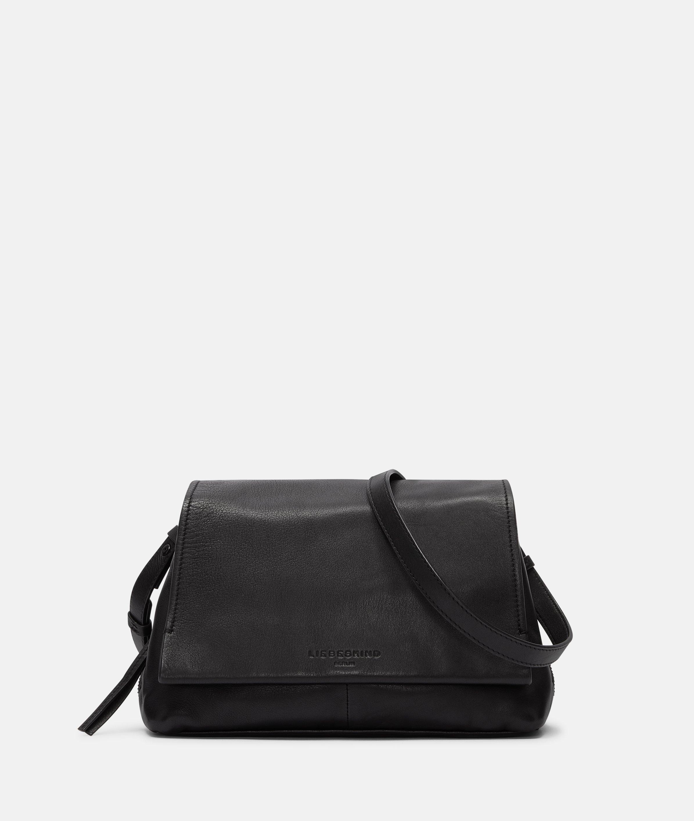 Liebeskind Berlin - Geräumige Crossbody-Bag aus weichem Leder -  schwarz