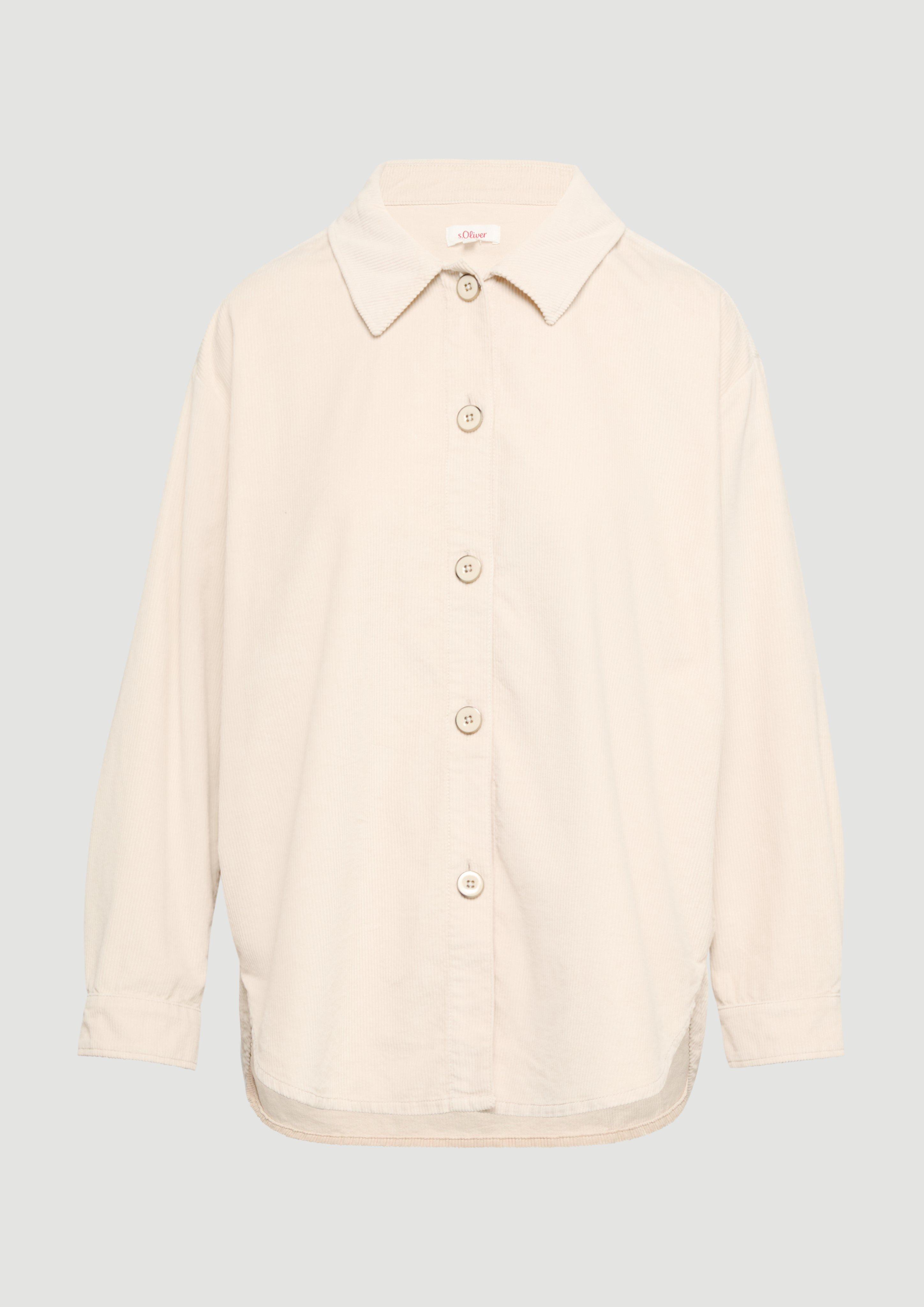 Thumbnail - s.Oliver - Overshirt aus Cord mit seitlichen Eingrifftaschen, Damen, Beige