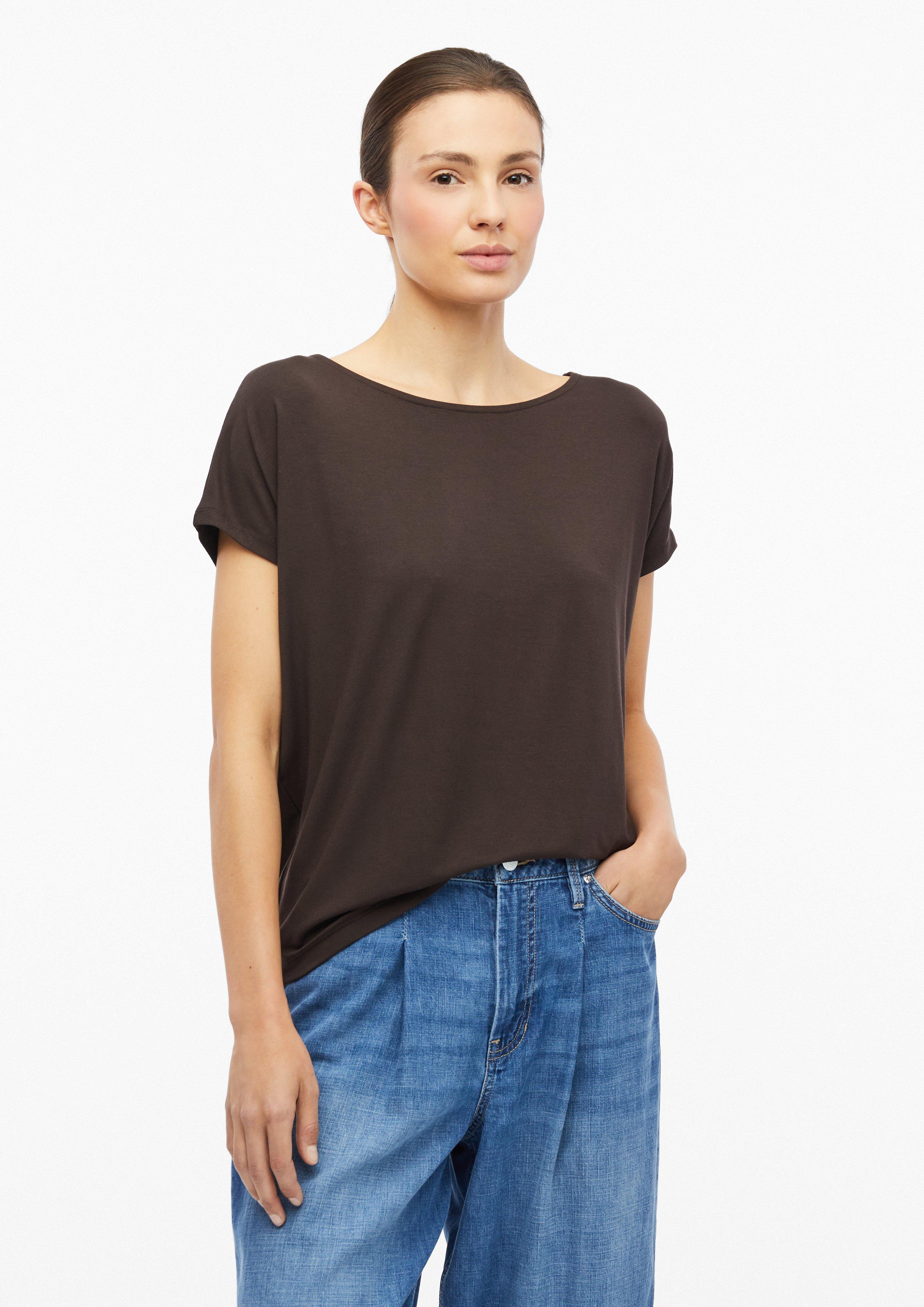 Femmes T-shirt en jersey fluide avec des épaules recoupées en  de s.Oliver