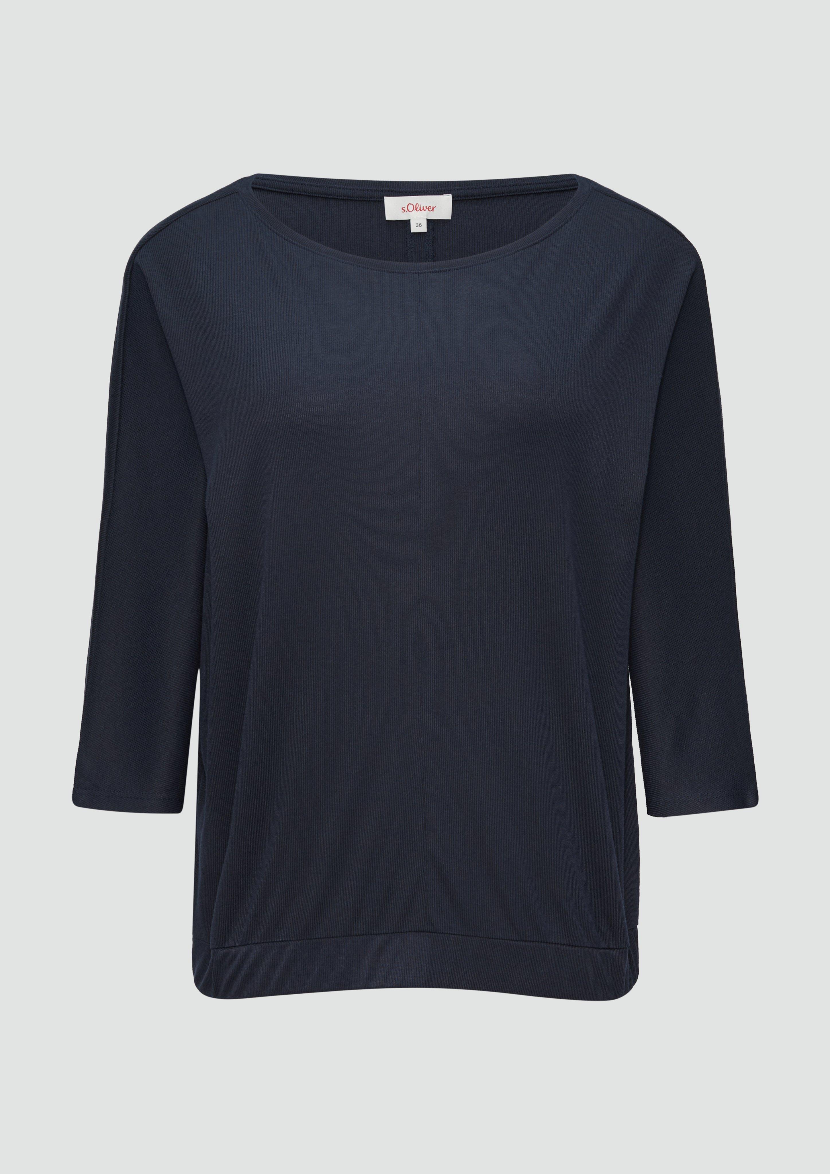 s.Oliver - O-Shape-Shirt mit Fledermausarm, Damen, blau