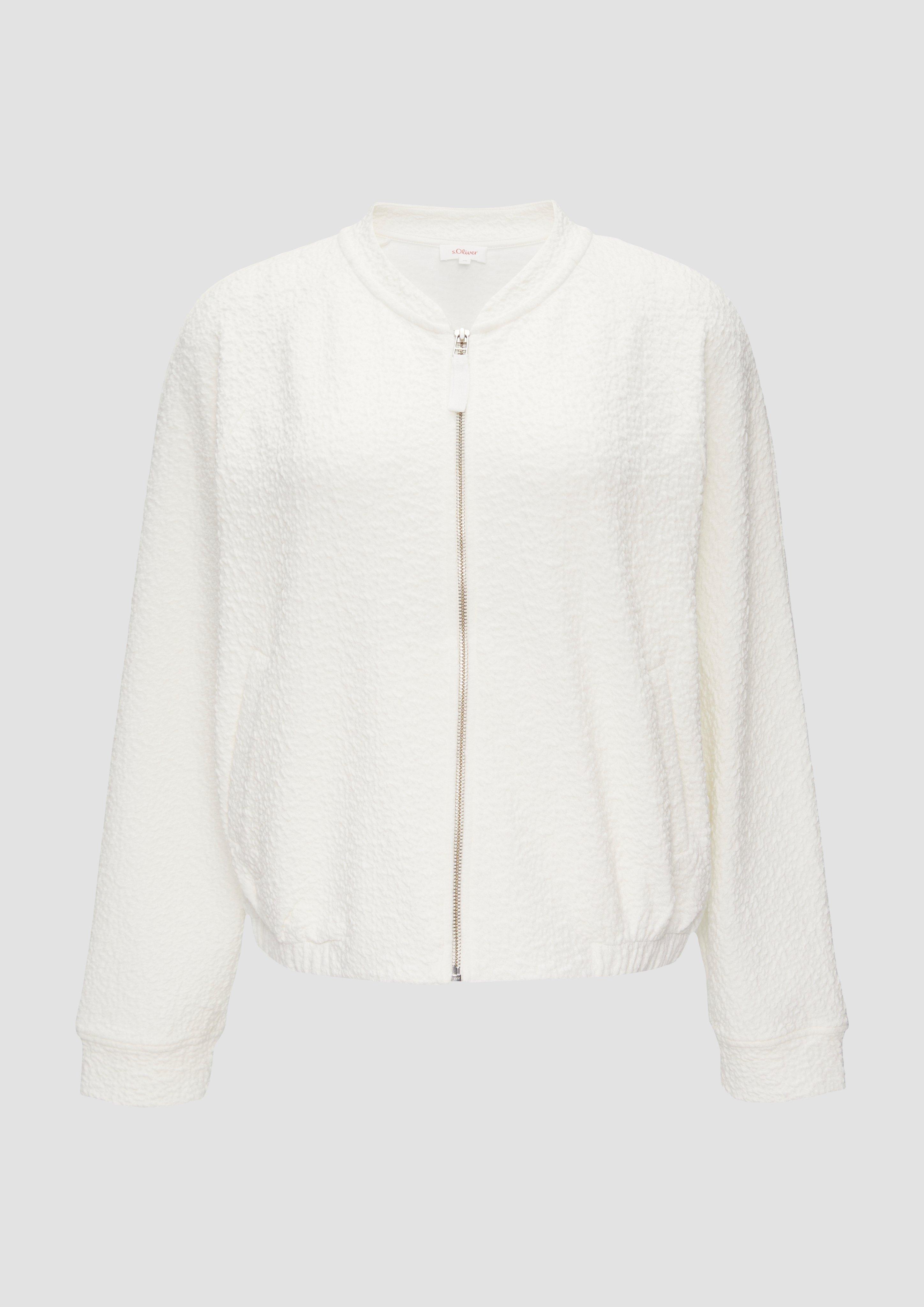 s.Oliver - Strukturierte Blouson mit Fledermausärmeln, Damen, creme