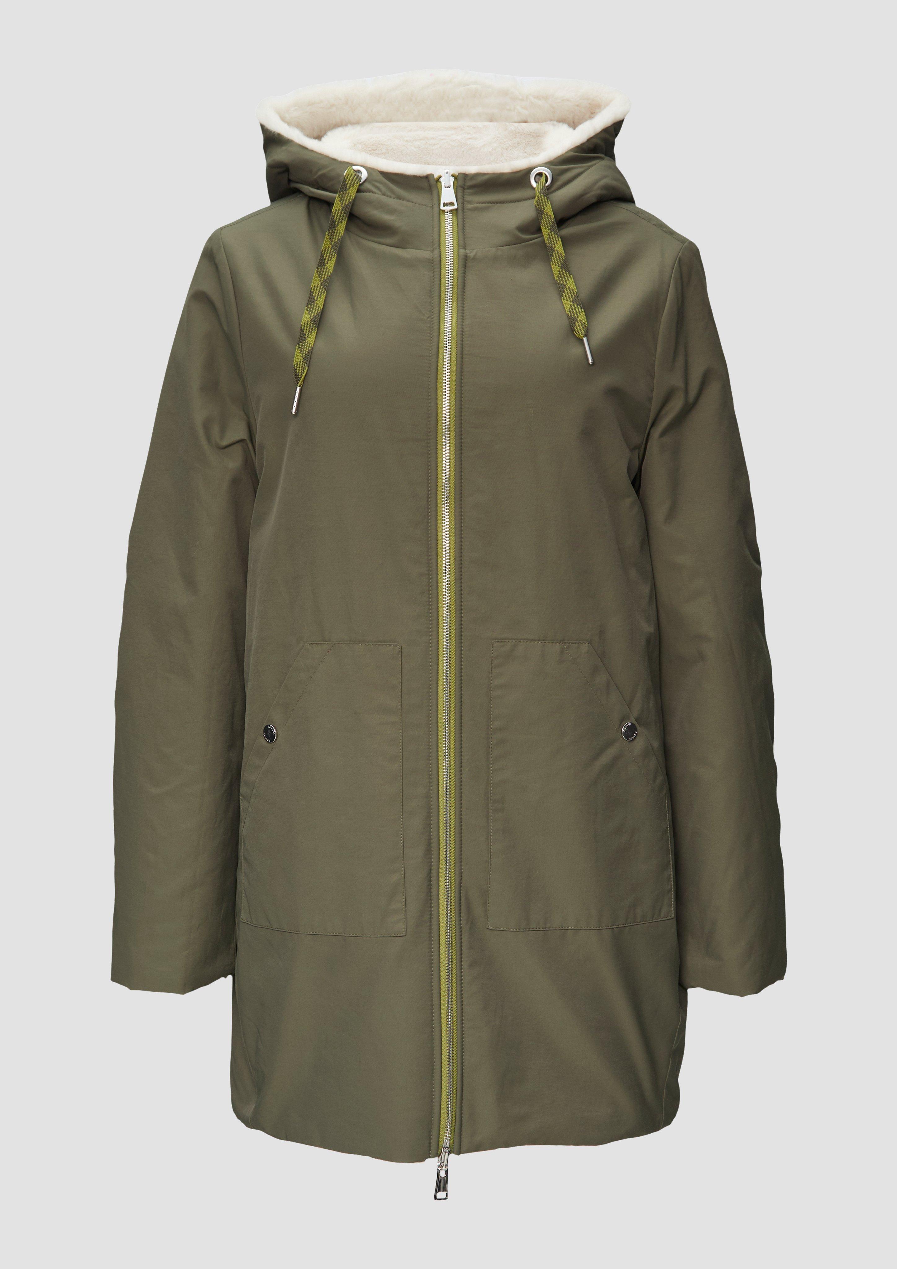 Thumbnail - s.Oliver - Wendbarer Parka mit Kunstfell, Damen, Grün