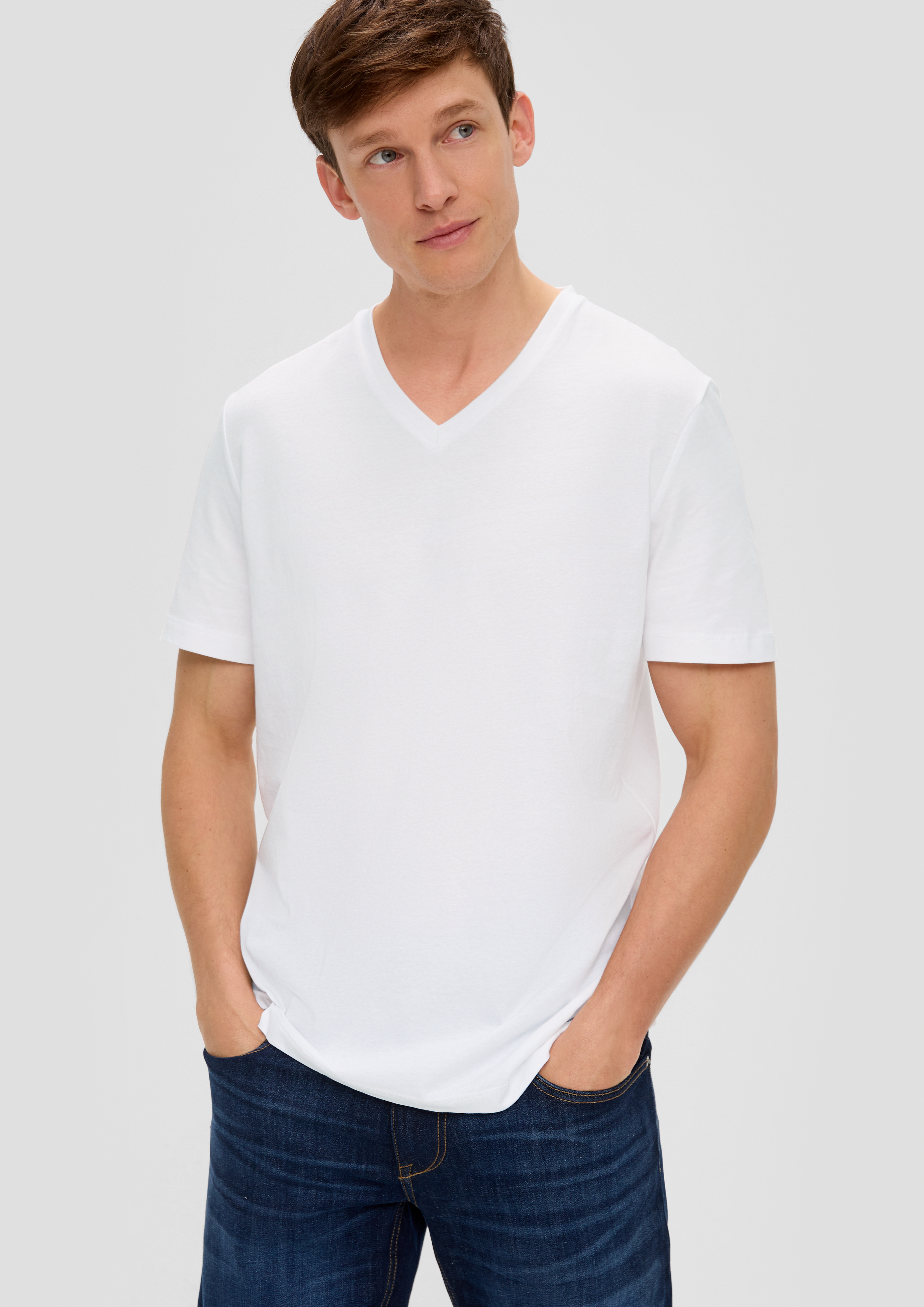 S.Oliver Basic-T-Shirt aus Baumwolle im 2er-Pack