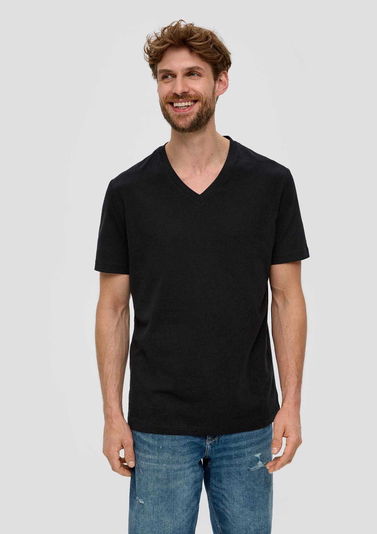 s.Oliver T-shirt with a V-neckline